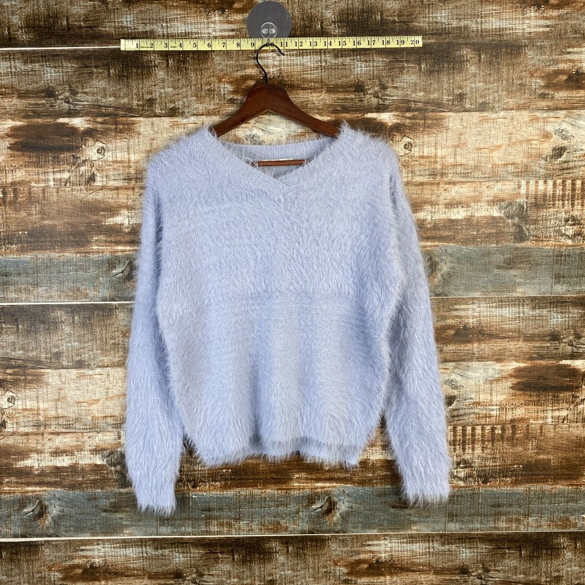 Homespun Knitwear DL Khalita Blue shaggy fur Mohair Knitwear #C1077 Size M / US 6-8 / IT 42-44 - 1 Thumbnail