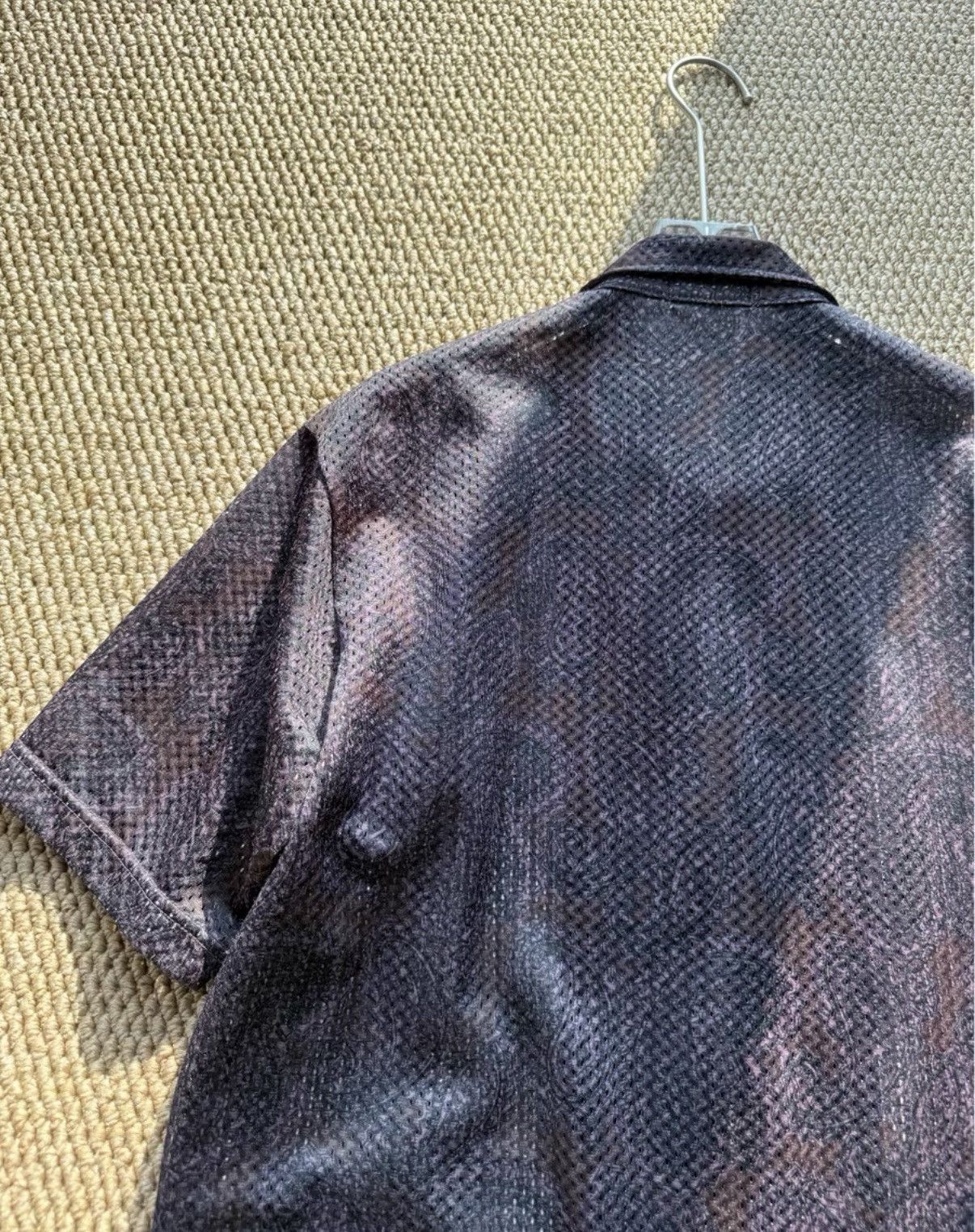 Comme des Garcons COMME des GARÇONS Purple Paisley Mesh Short Sleeve Shirt K23 Size US M / EU 48-50 / 2 - 6 Thumbnail