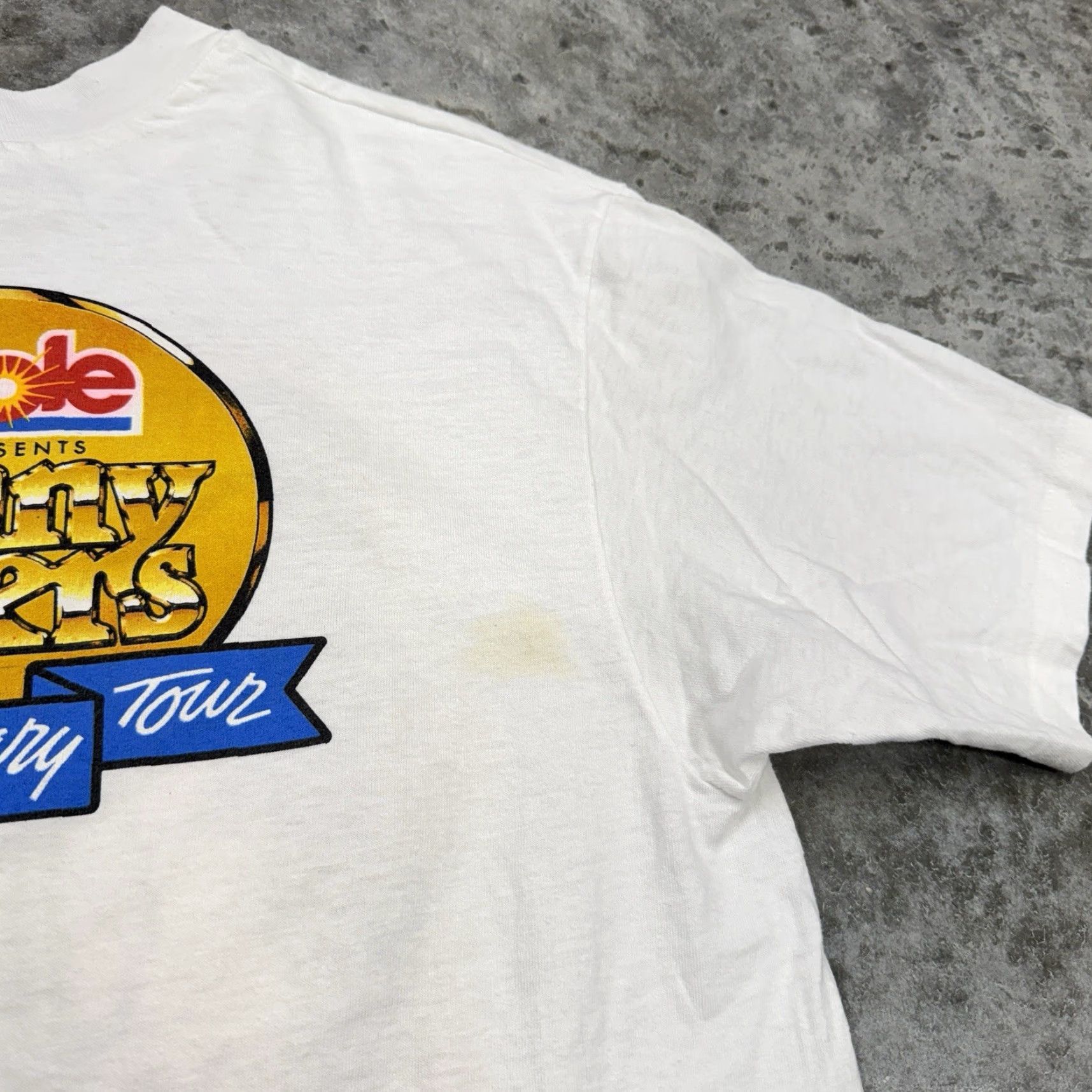 Hanes VINTAGE Kenny Rogers shirt Mens L White 1987 Band Country Music 80s Concert Hanes Cotton T-Shirt Graphic Print Crew Neck Short Sleeve Men XL L Size US L / EU 52-54 / 3 - 7 Thumbnail