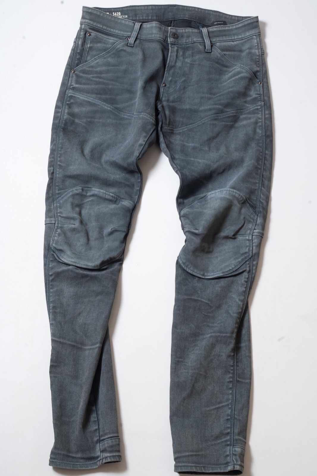 G-Star G-STAR RAW Mens 5620 3D Super Slim W34 L34 Gray Biker Denim Size US 34 / EU 50 - 1 Thumbnail