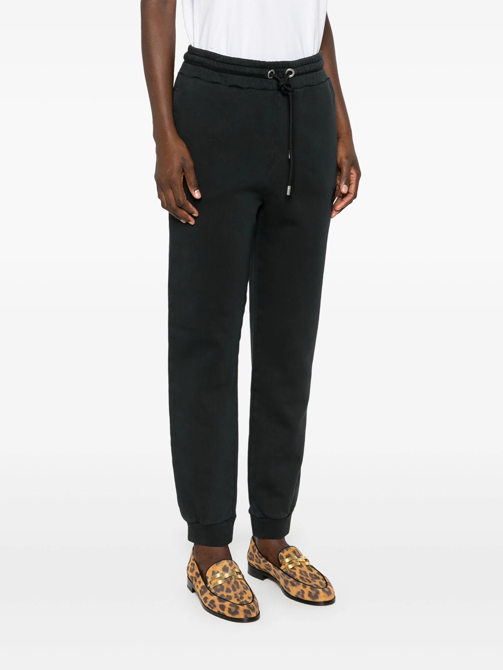Pinko o1s22i1n0824 Love Birds Embroidered Joggers in Black Size 30" / US 8 / IT 44 - 3 Thumbnail