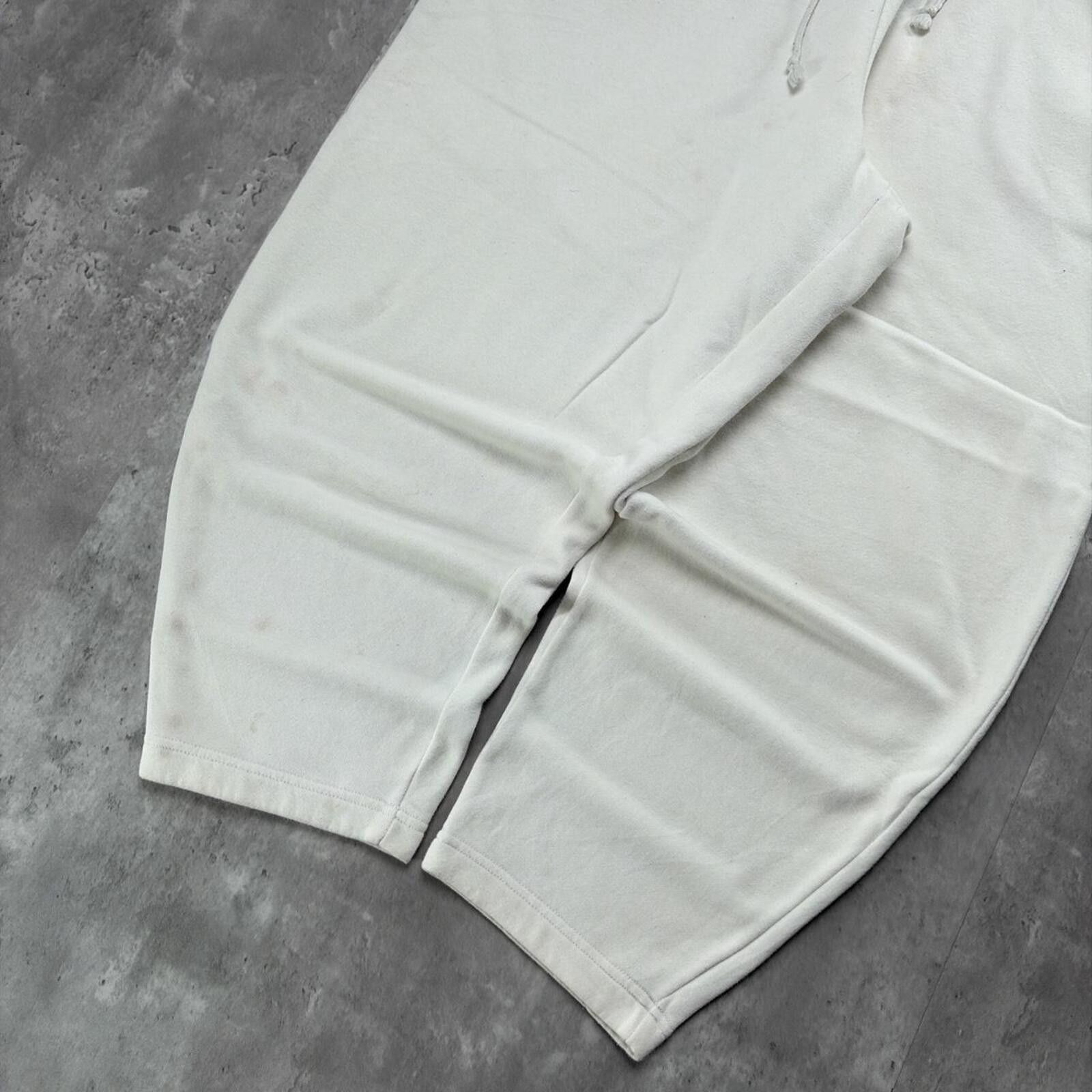 Nike Y2K White Nike Swoosh Grunge Baggy Skater Sweatpants Size 40" / US 18 - 4 Thumbnail