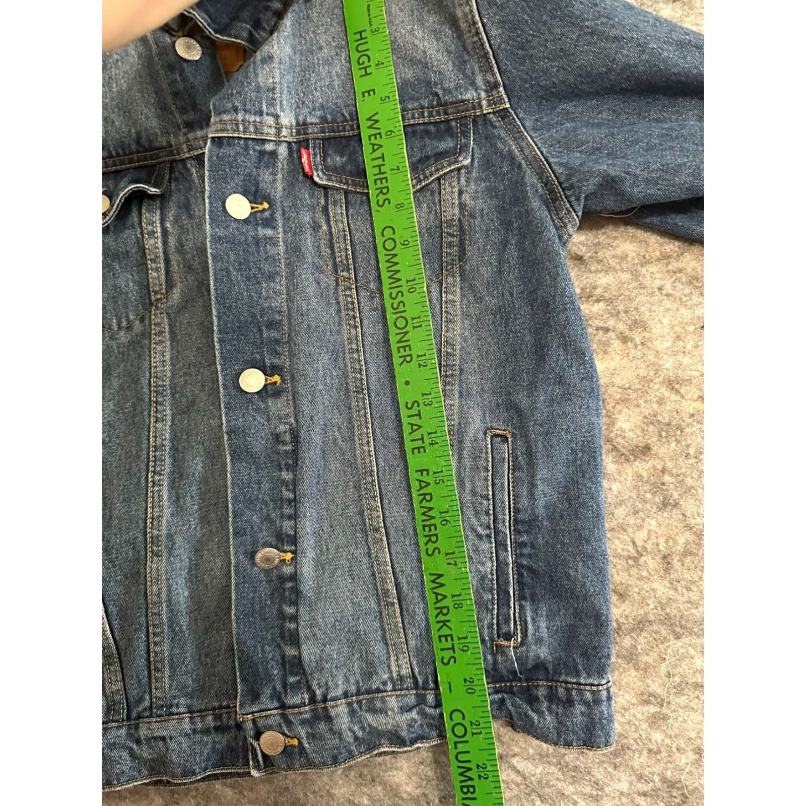 Levi's VINTAGE Levi’s Denim Jean Button Up Jacket Teens L Blue Button Levi’s Made & Crafted All Seasons Size US 33 - 5 Thumbnail