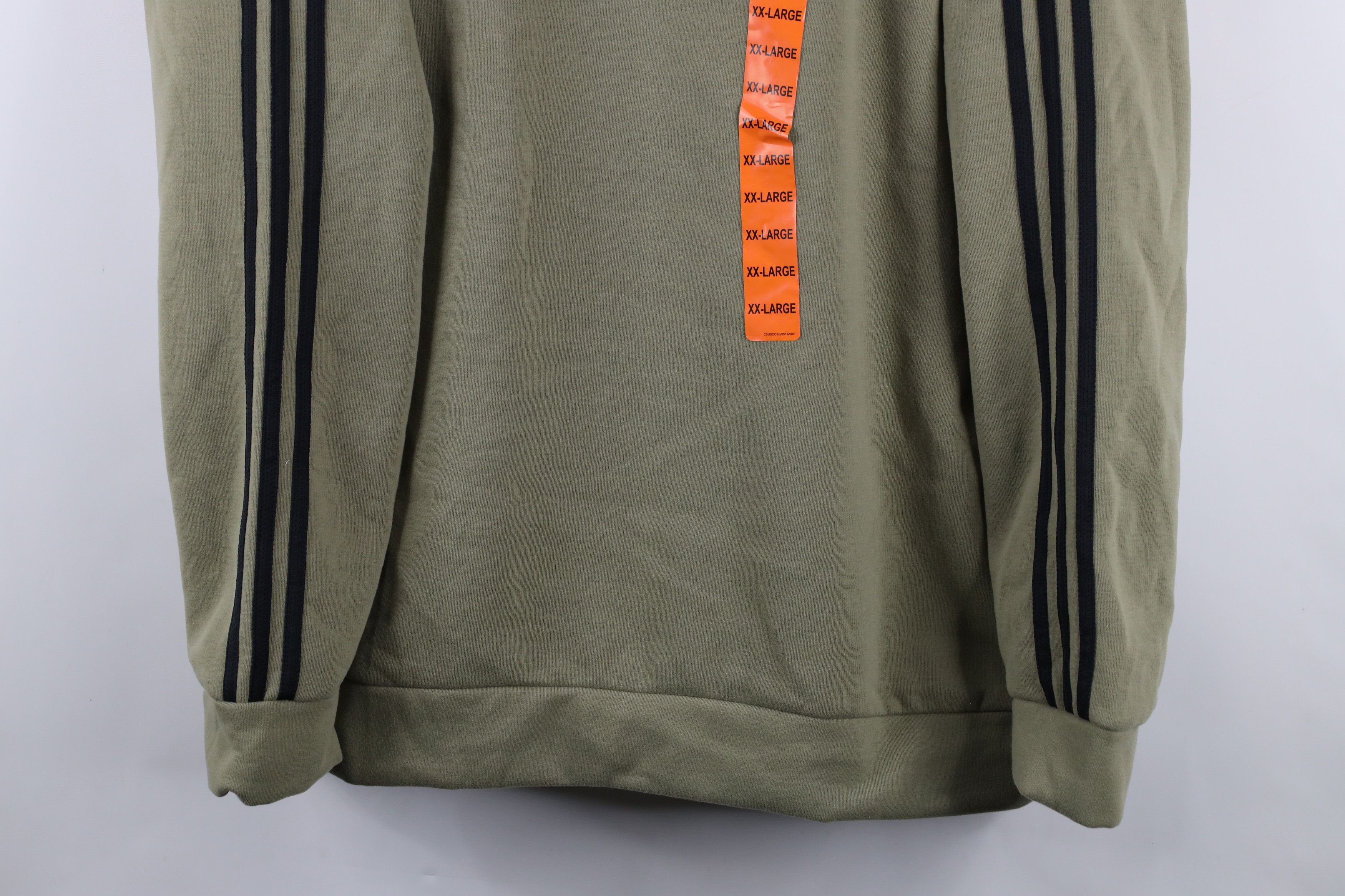 Adidas × Vintage New Adidas Out Striped Crewneck Sweatshirt Green Black Size US XXL / EU 58 / 5 - 3 Thumbnail