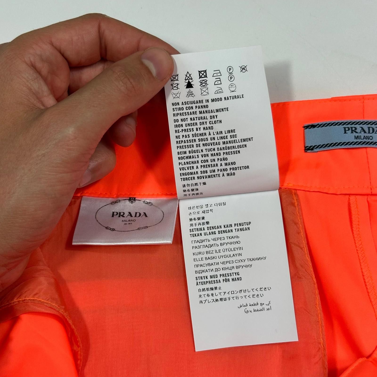 Prada Prada Milano 2018 Orange Nylon Gabardine Logo Trousers - S/M Size US 30 / EU 46 - 9 Thumbnail