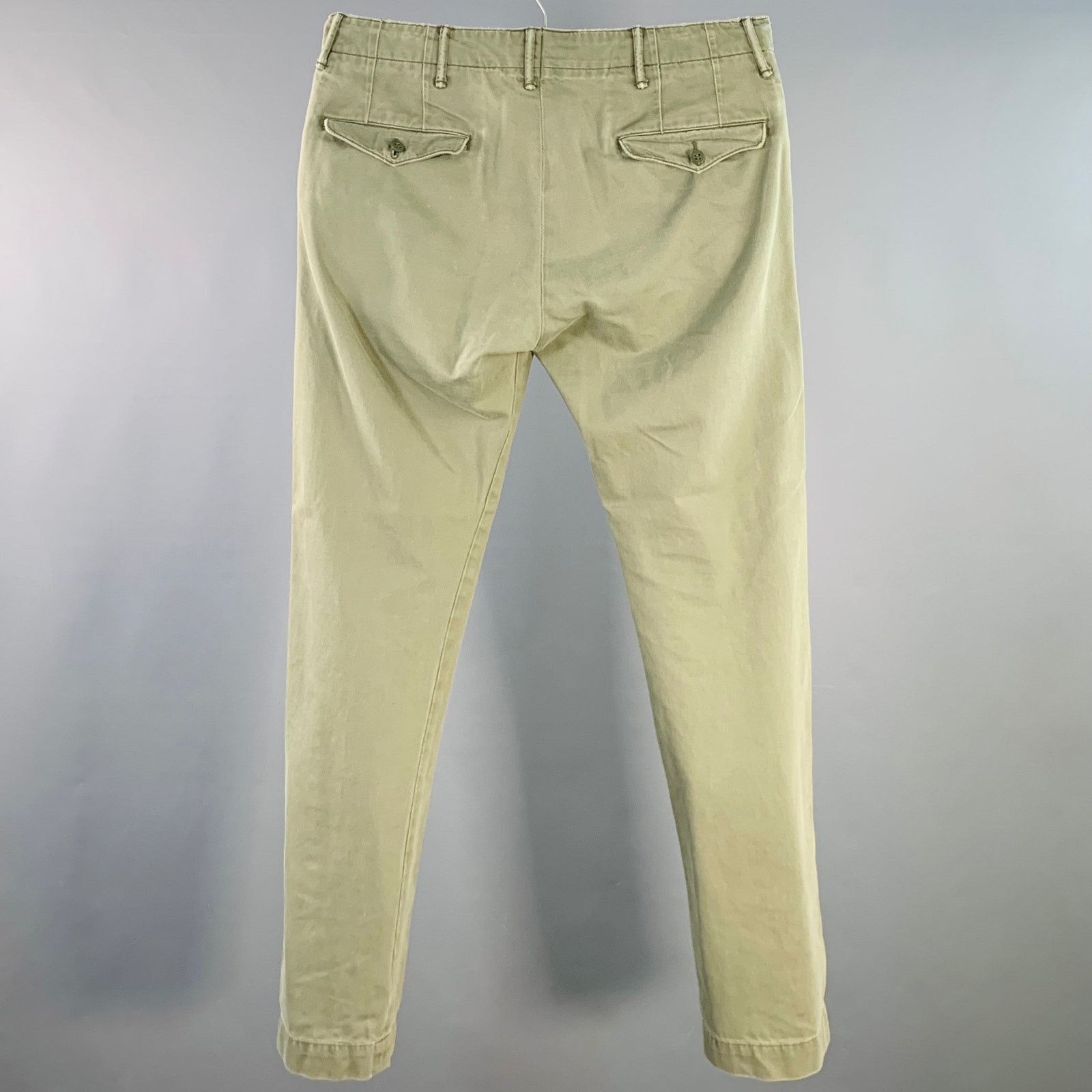 Ralph Lauren RRL by RALPH LAUREN Olive Cotton Straight Casual Pants Size US 31 - 2 Thumbnail
