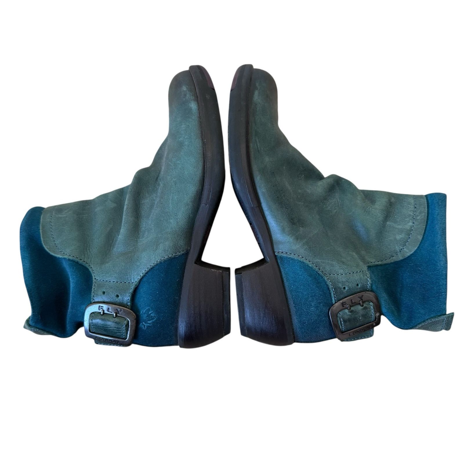 Fly London FLY LONDON Mel P141633028 Green Leather Boots Size 36 Size US 6 / IT 36 - 4 Thumbnail