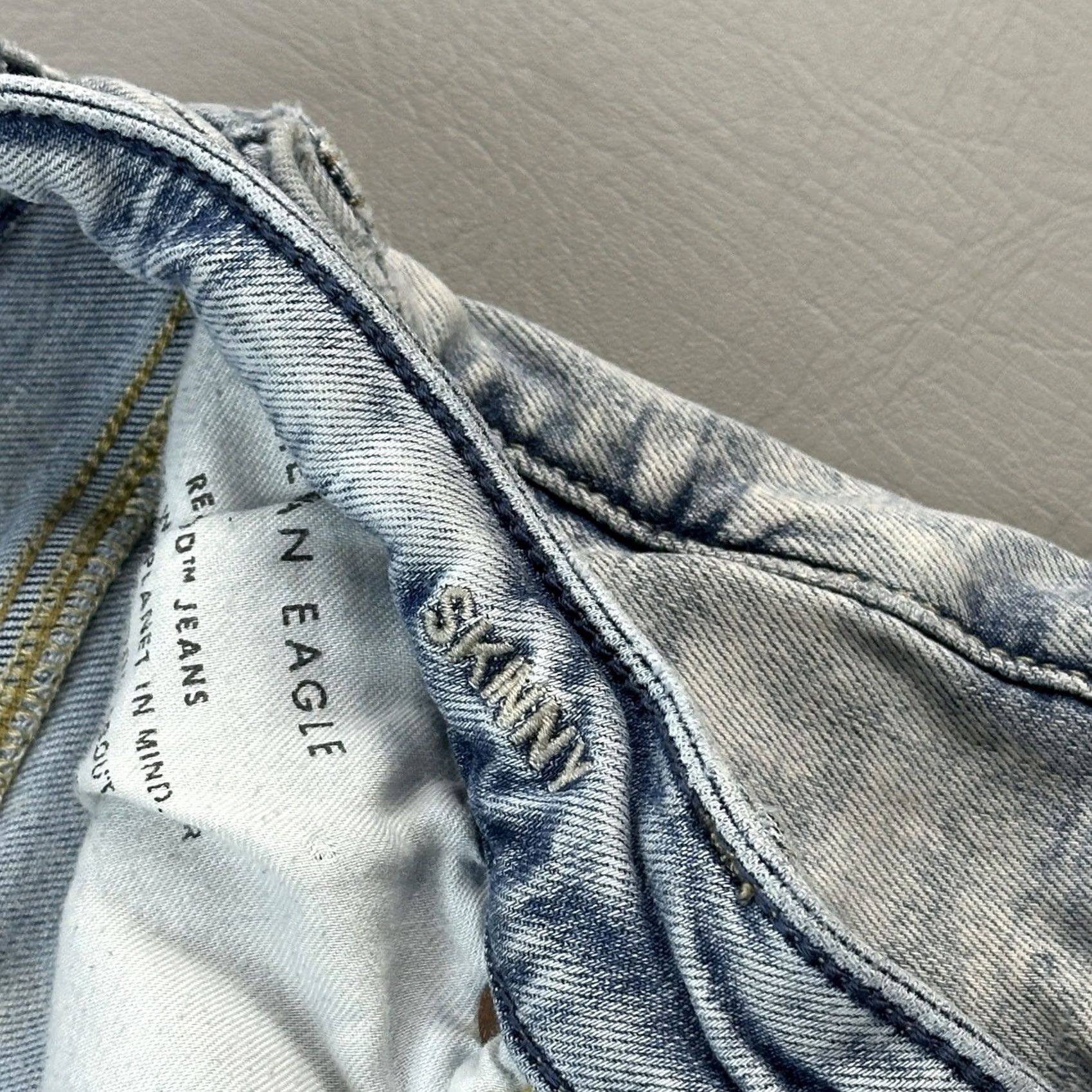 American Eagle Outfitters American Eagle Outfitters Jeans Mens 30x32 30x31 Distressed Skinny AirFlex Stretch Casual Jeans Size US 30 / EU 46 - 6 Thumbnail