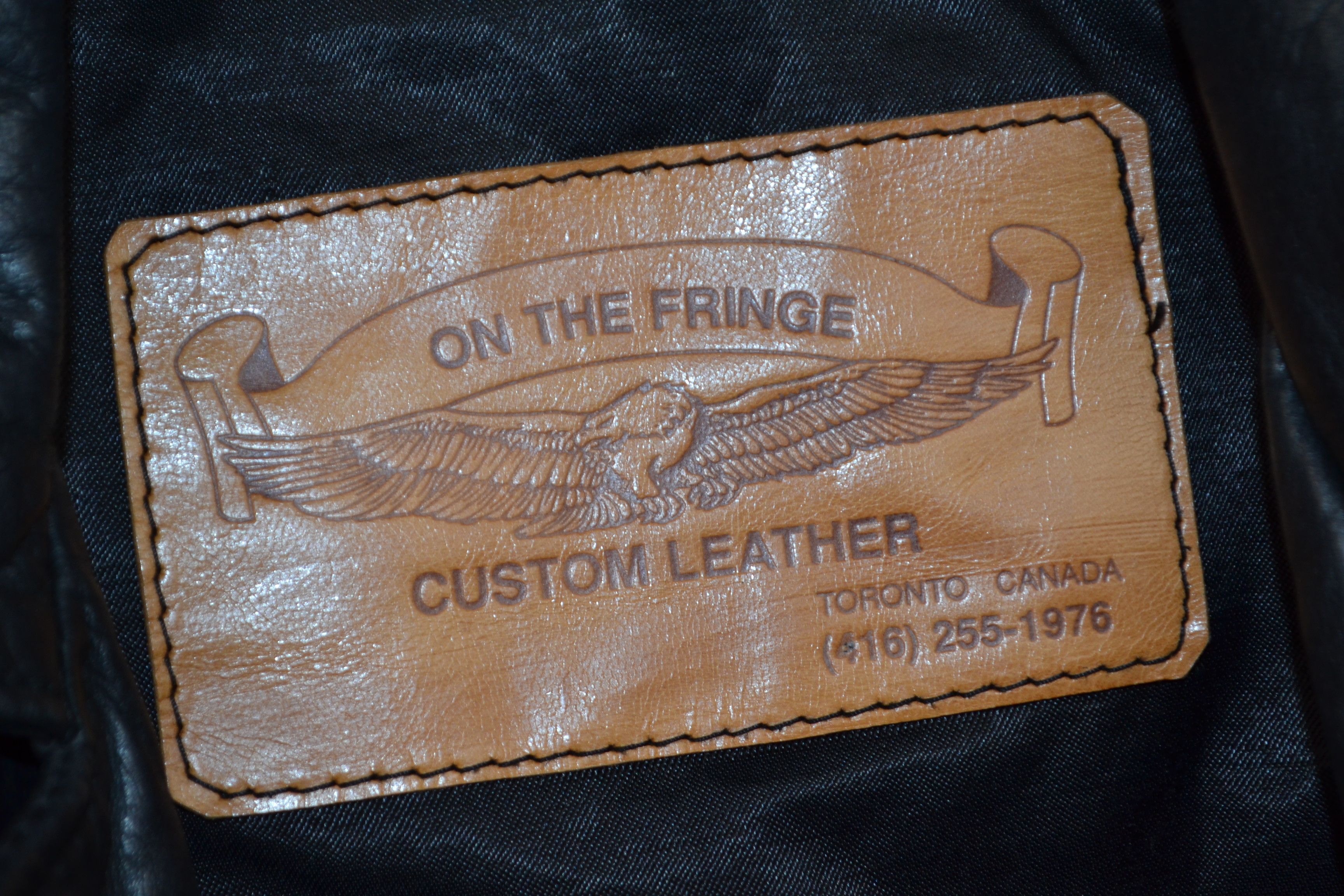 Vintage On The Fringe Black Leather Biker Jacket M Made Canada Size M / US 6-8 / IT 42-44 - 5 Thumbnail