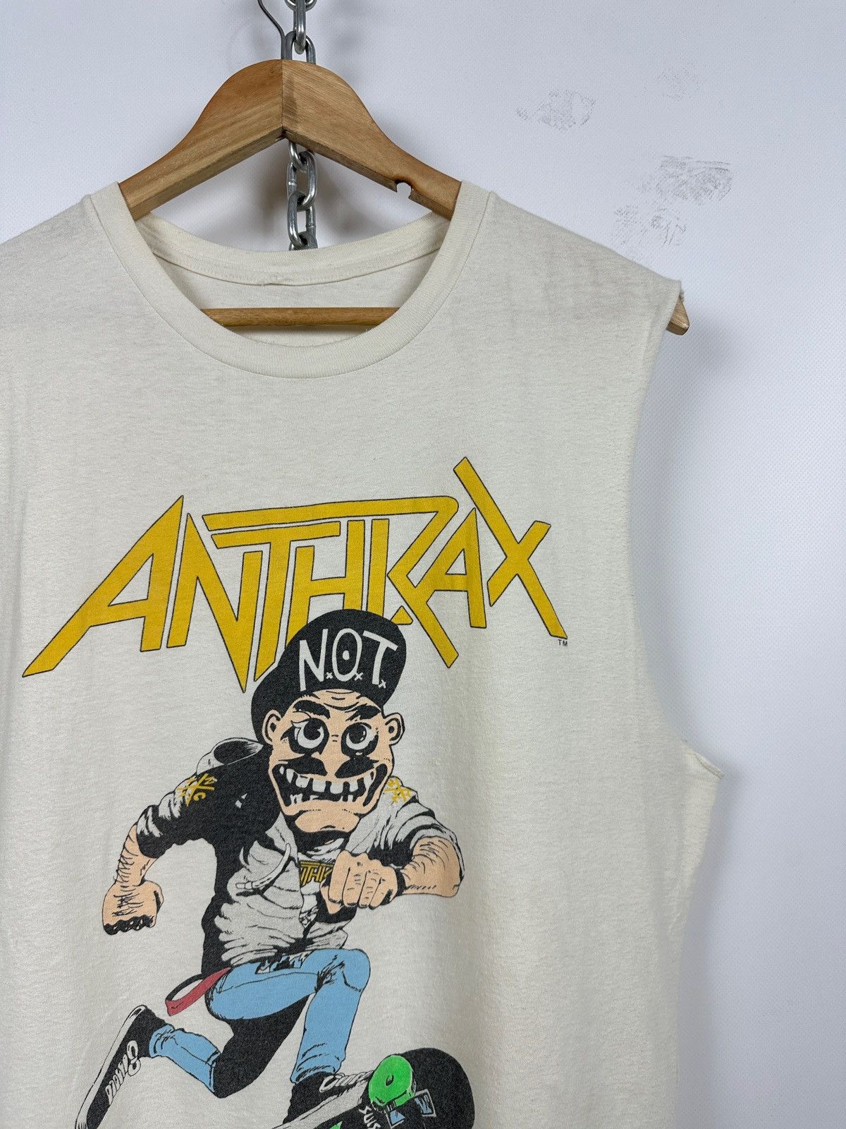 Band Tees 1987 Vintage Anthrax Skate Mosh It Up Sleeveless Size US M / EU 48-50 / 2 - 4 Thumbnail