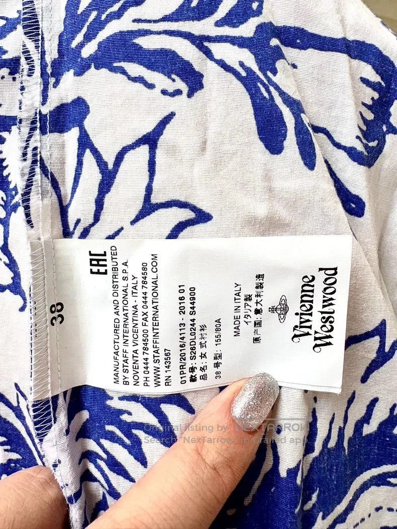 Vivienne Westwood Vivienne Westwood Blue Floral Heart Cutout Shirt. Size US M / EU 48-50 / 2 - 8 Thumbnail