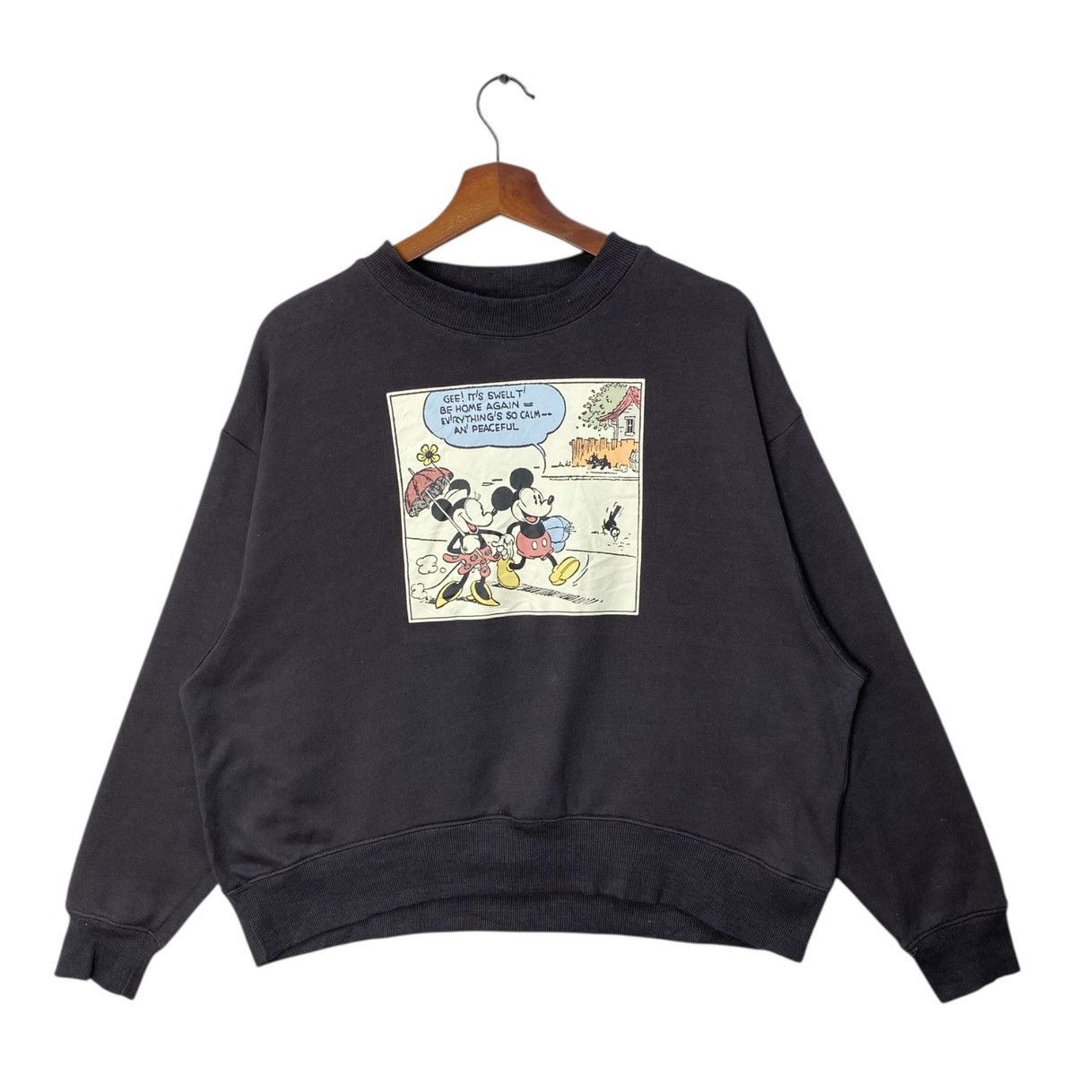 Mickey Mouse Cartoon Micky Mouse Women Crop Sweatshirt Crewneck Size M Size M / US 6-8 / IT 42-44 - 1 Thumbnail