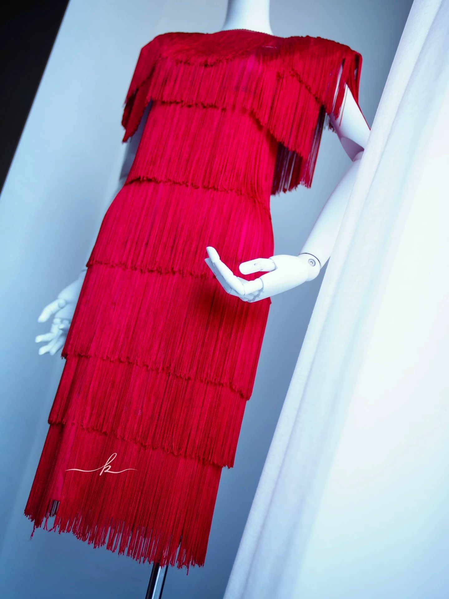 Vintage American Vintage Scarlet Red Flapper Dress S/XS Size S / US 4 / IT 40 - 7 Thumbnail