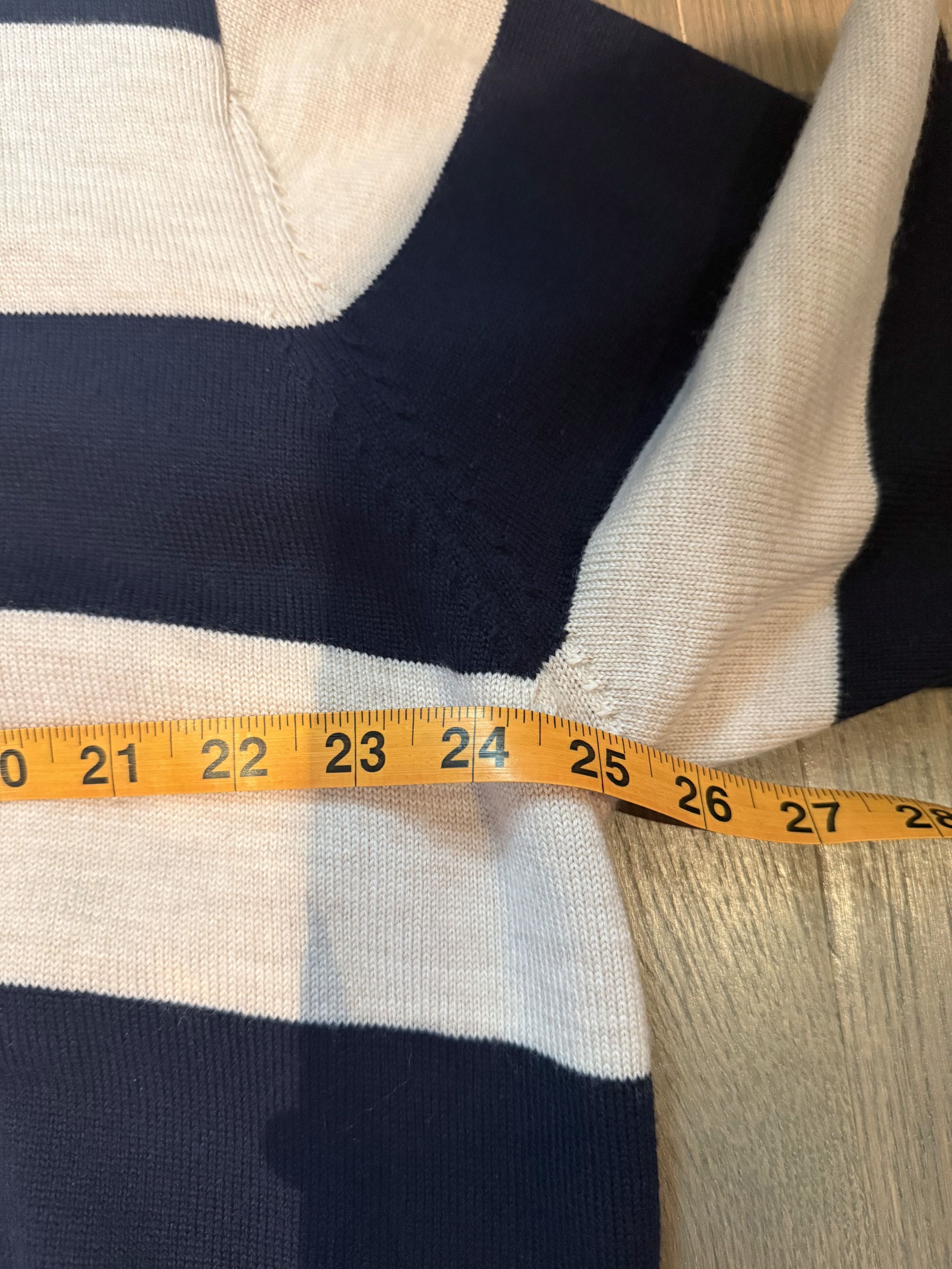 YMC Striped Merino Wool Rugby Shirt Blue/Cream XL Size US XL / EU 56 / 4 - 2 Thumbnail