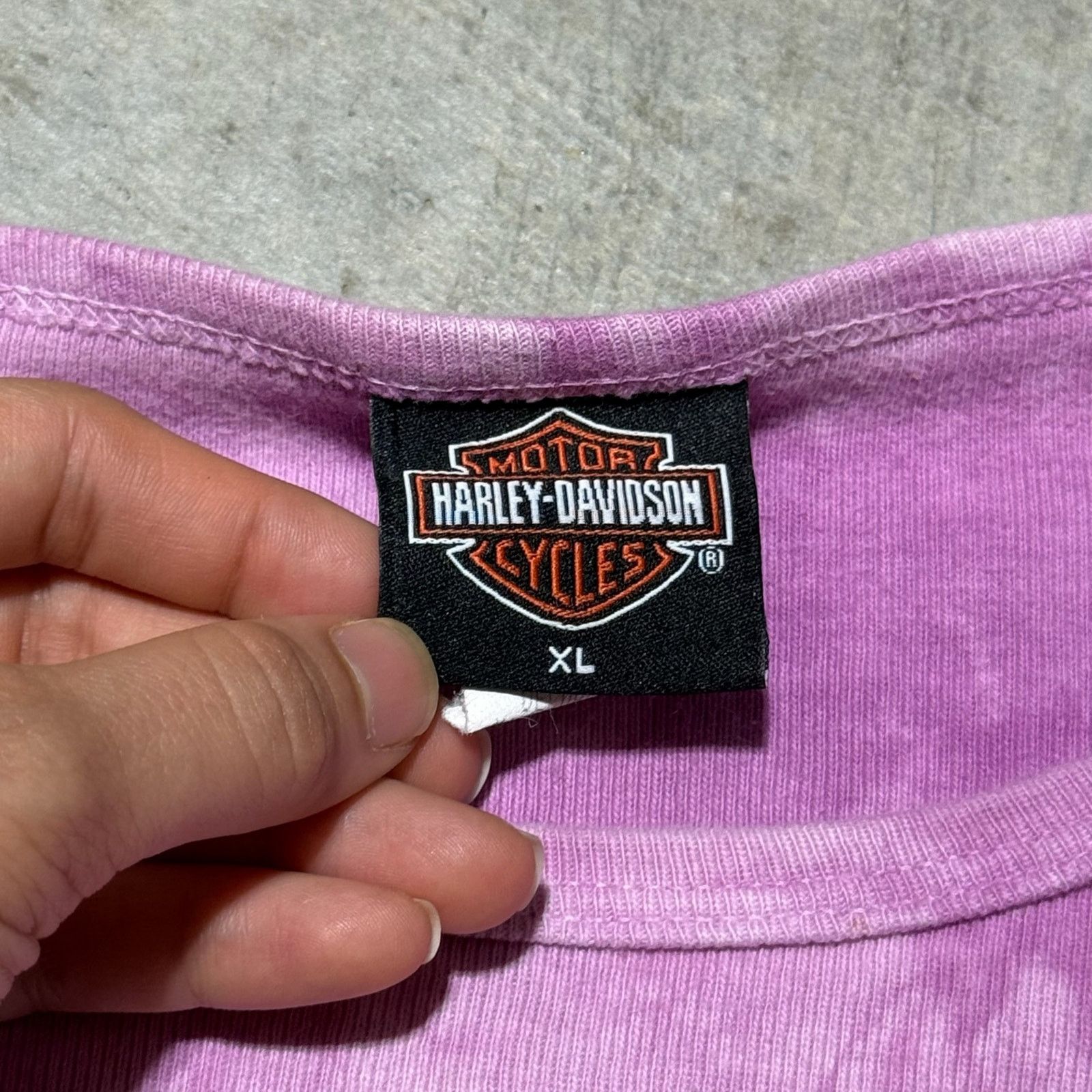 Harley Davidson Vintage Chicago Harley woman’s pink long sleeve XL Size XL / US 12-14 / IT 48-50 - 3 Thumbnail
