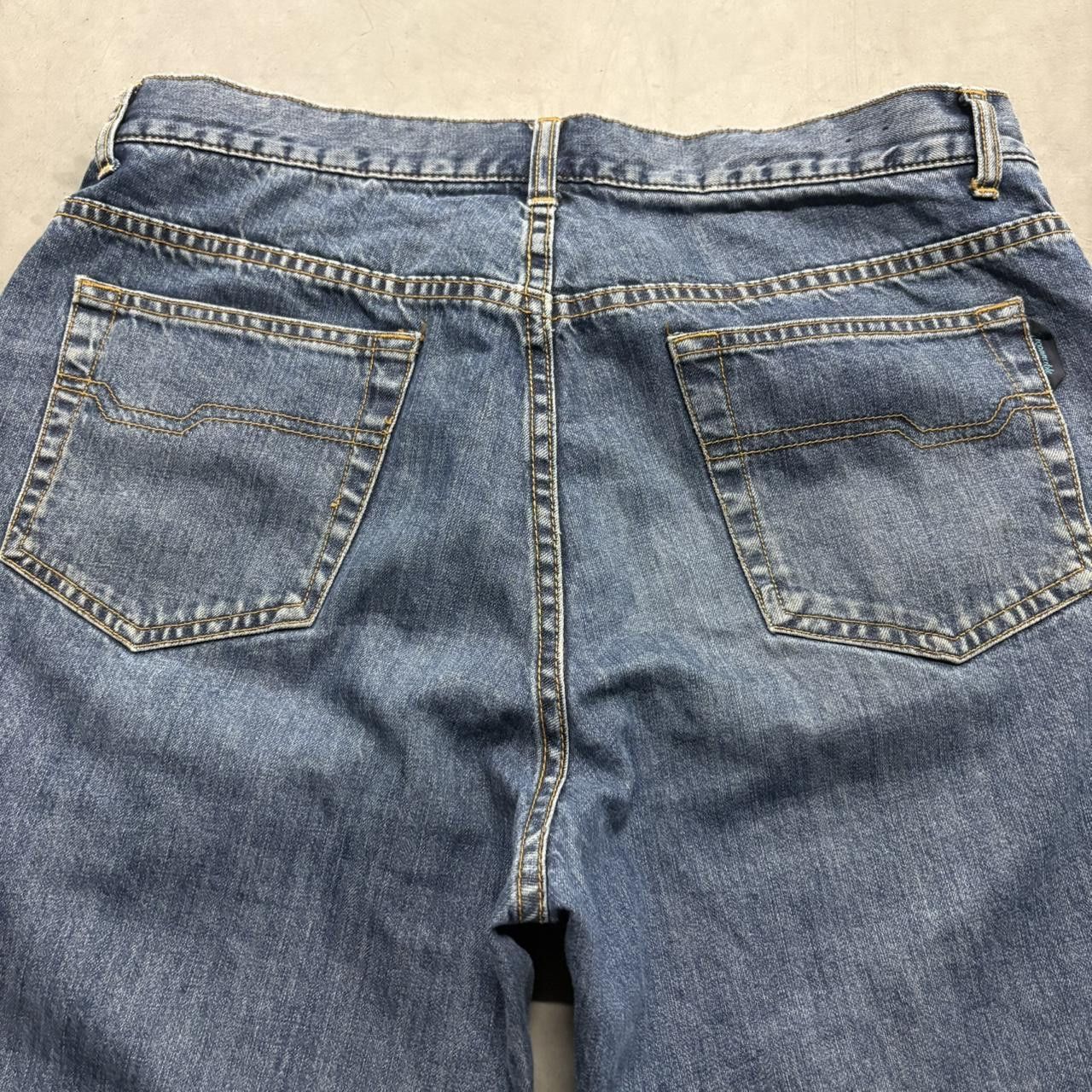 Vintage Crazy Vintage Y2K/2000s Super Baggy Streetwear Workwear Tall Dark Wash Denim Jeans! Size US 32 / EU 48 - 7 Thumbnail