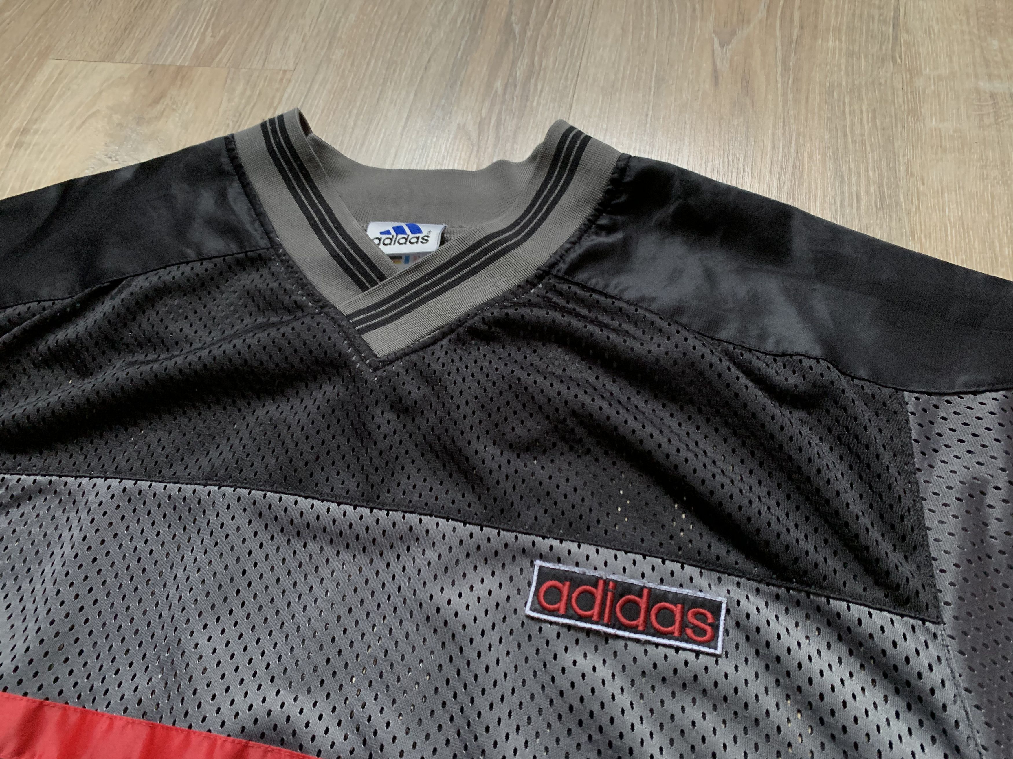 Adidas × Vintage Vintage Mesh Stripe Adidas Jersey Size US XL / EU 56 / 4 - 4 Thumbnail