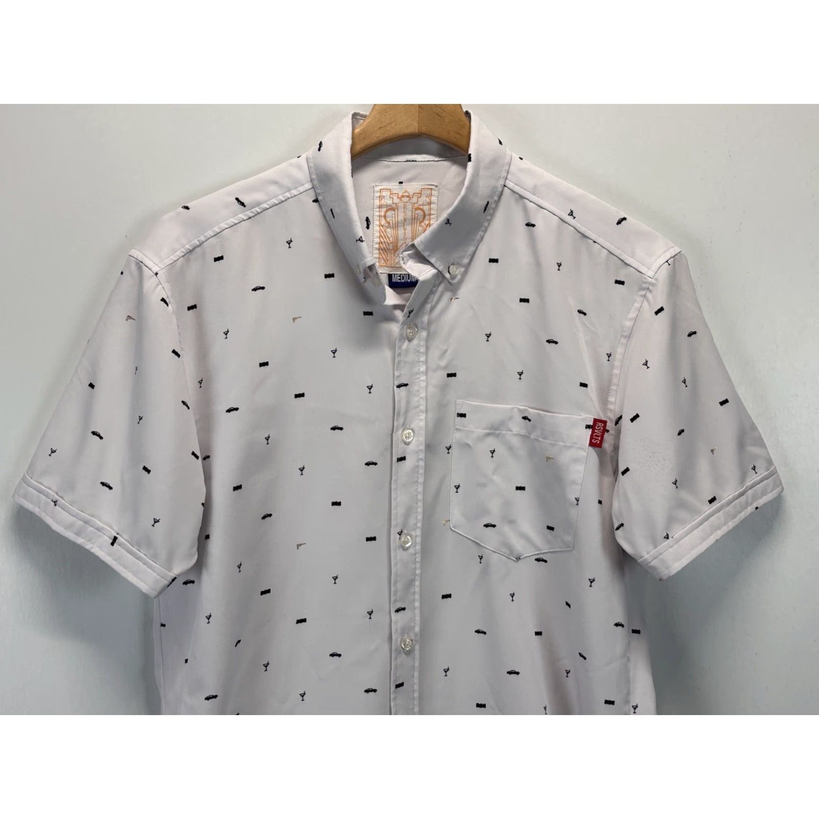 Vintage RSVLTS Secret Agent Man 007 James Bond Medium Roosevelts Button Down Shirt Size US M / EU 48-50 / 2 - 2 Thumbnail
