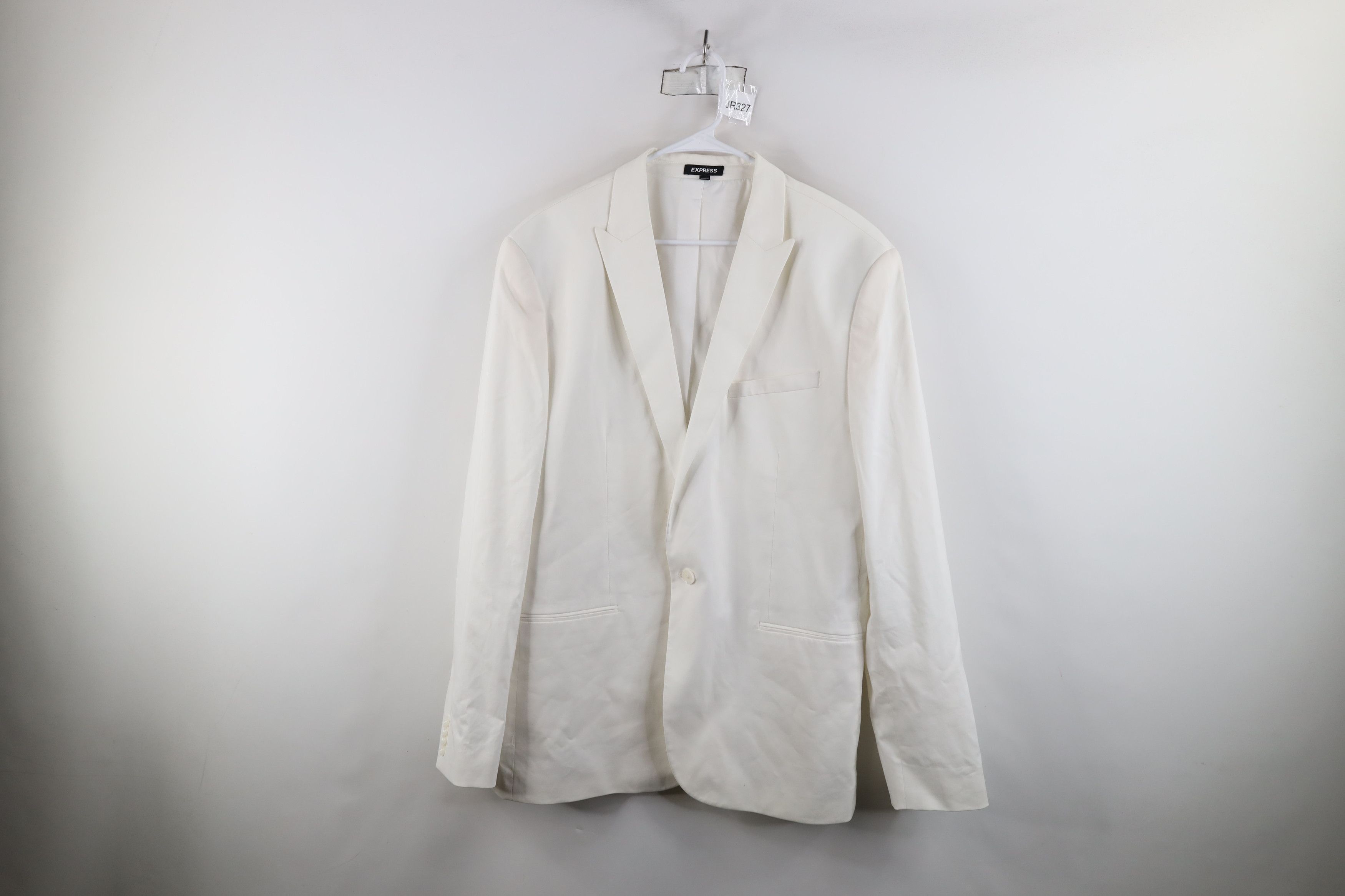Express × Vintage Express One Button Wedding Tuxedo Suit Blazer Jacket White Size US XXL / EU 58 / 5 - 1 Thumbnail