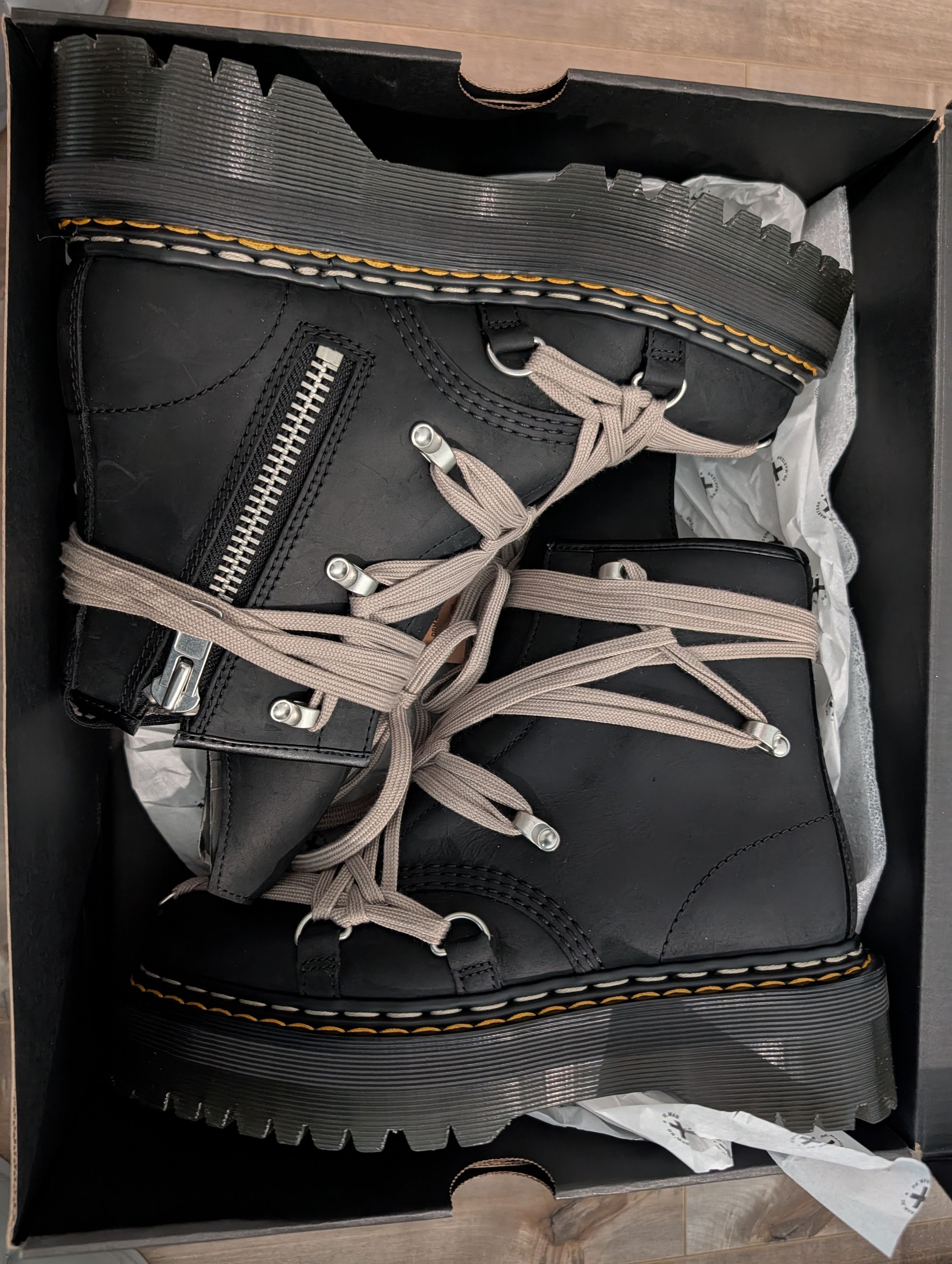 Dr. Martens × Rick Owens Rick Owens Dr Martens Jumbo Lace Black