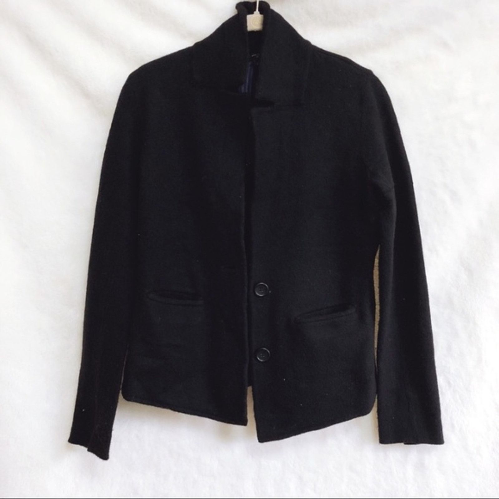 Ann Taylor Ann Taylor Black Wool Chic Blazer with Pocket Size S / US 4 / IT 40 - 1 Thumbnail