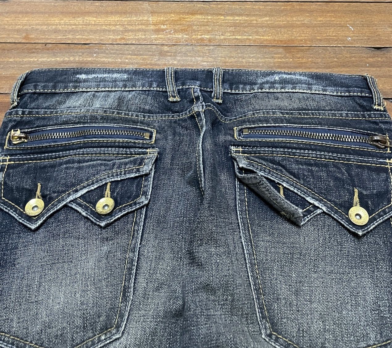 If Six Was Nine Rare Vintage Japanese Brand Apestain Jeans 2000s Size US 36 / EU 52 - 4 Thumbnail