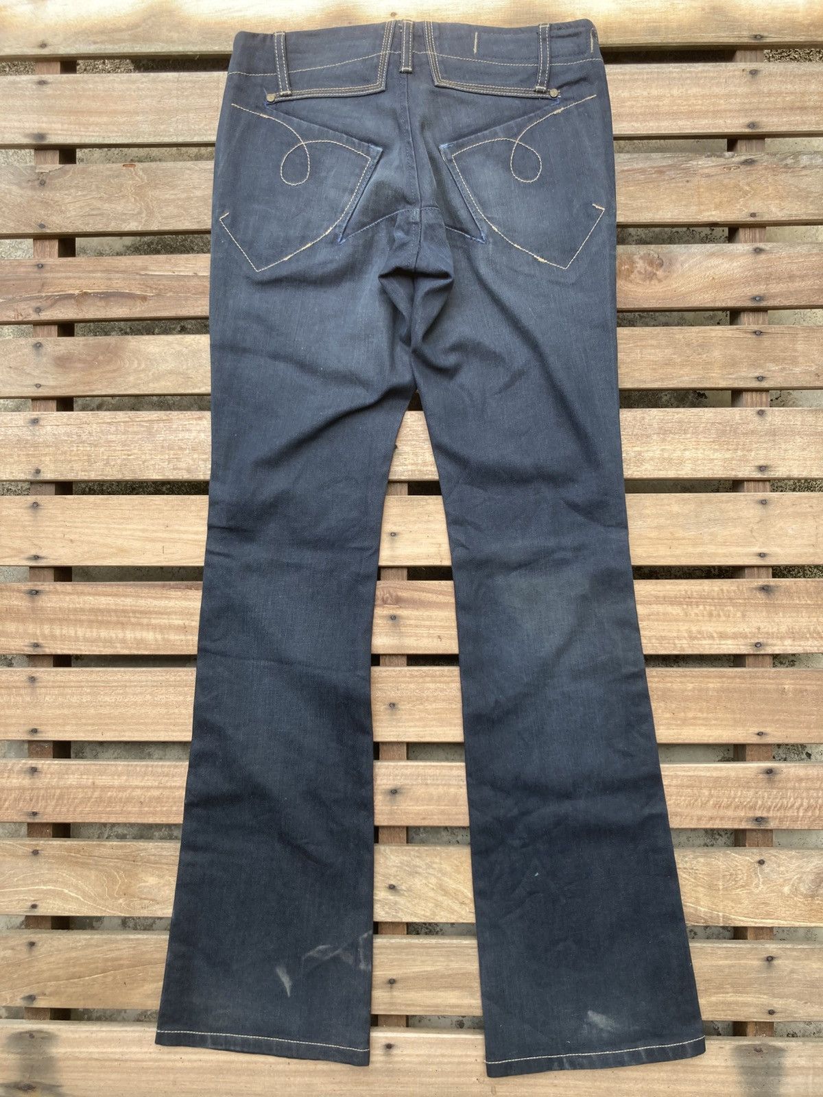 Marithe + Francois Girbaud Le Jean De Marithe Francois Girbaud Flare Blue Star Jeans Size 30" / US 8 / IT 44 - 11 Thumbnail