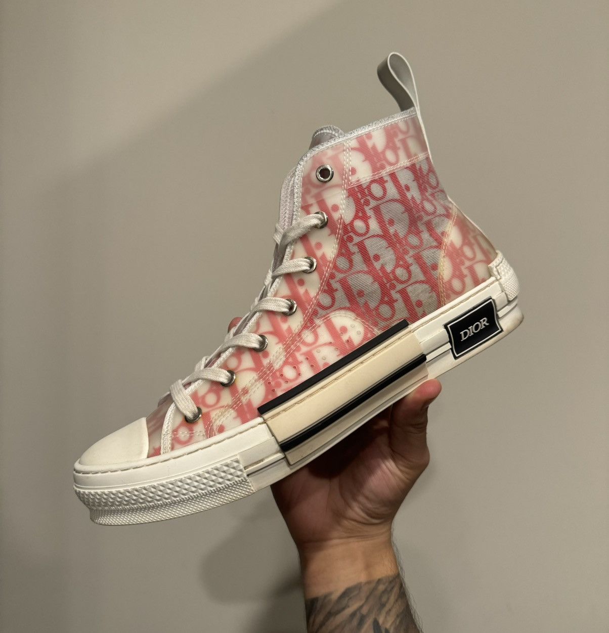 Dior B23 High Top Dior Red Sneakers DIOR B23 Sneaker High Pink