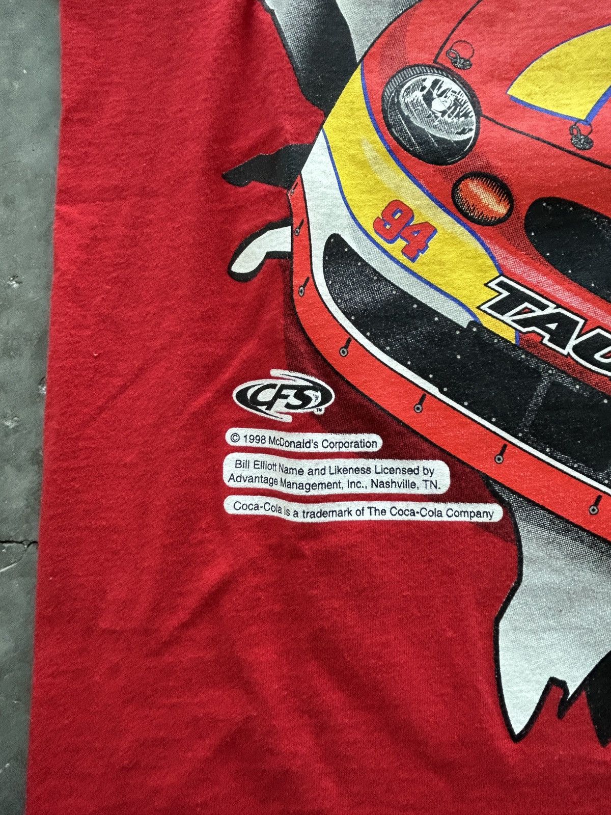 NASCAR Vintage 90s Bill Elliot McDonalds Nascar Tee Double Sided Size US L / EU 52-54 / 3 - 3 Thumbnail