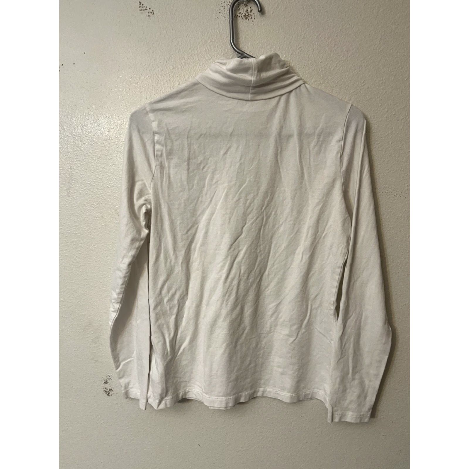 Lands' End Lands' End White Turtleneck Long Sleeve Blouse Shaped Fit Small S Womens Size S / US 4 / IT 40 - 3 Thumbnail