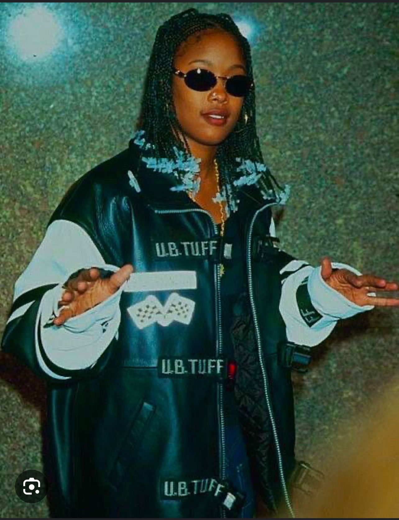 Jnco × Leather Jacket × Rap Tees Rare Vtg 90s y2k UB Tuff