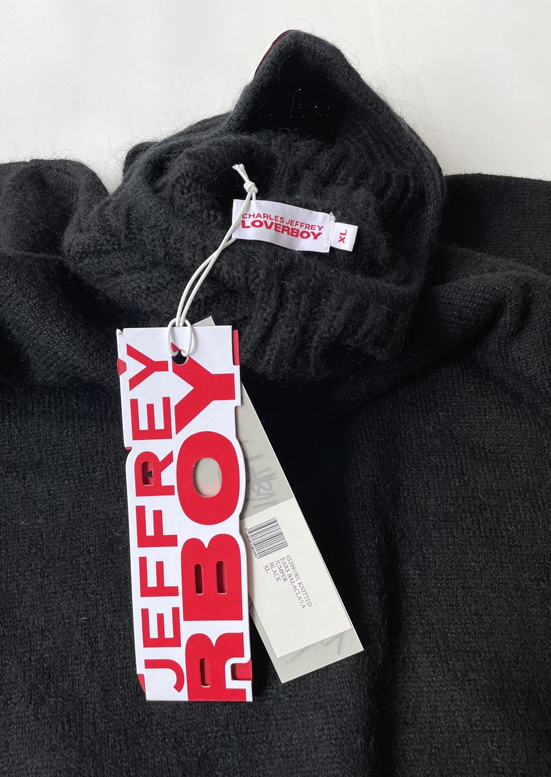 Charles Jeffrey LOVERBOY Black Mohair Ears Balaclava Sweater Size US XL / EU 56 / 4 - 4 Thumbnail