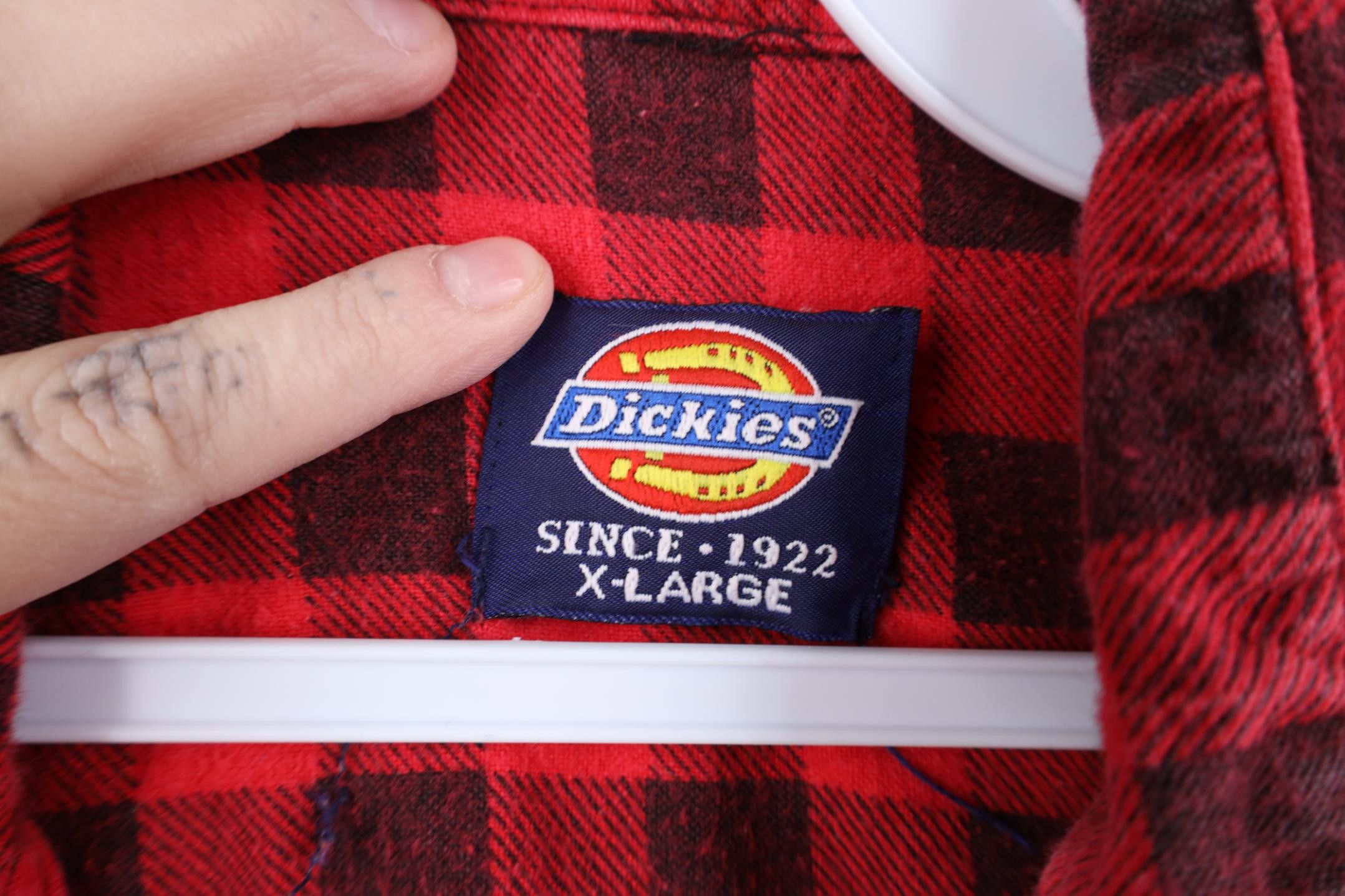 Dickies Vintage 70s 80s Dickies Collared Button Shirt Buffalo Plaid Size US XL / EU 56 / 4 - 8 Thumbnail