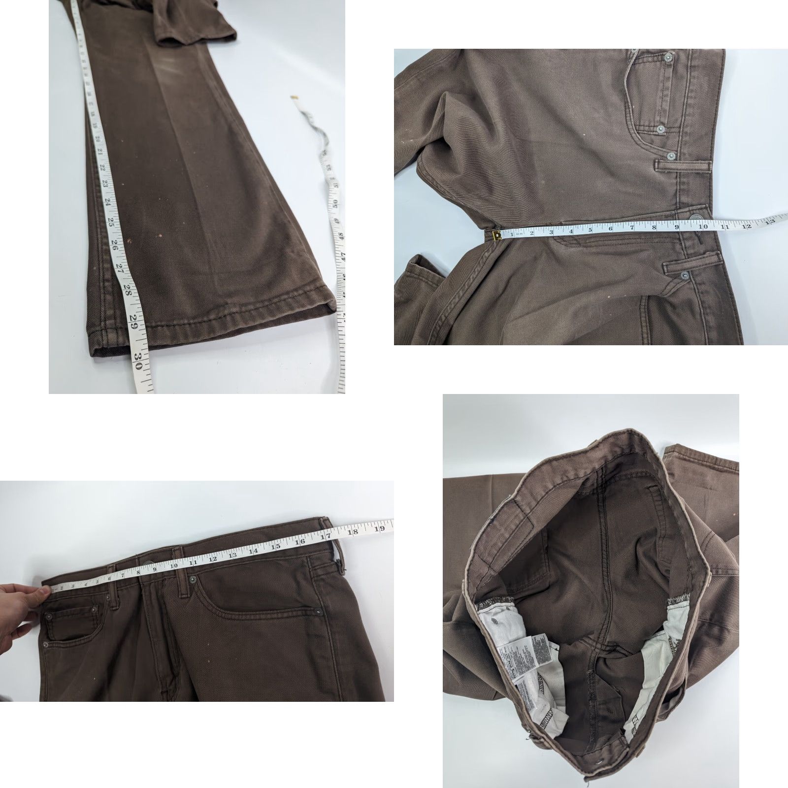 Levi's Levi's 514 Jeans Men 34x29 Brown 5-Pocket Denim Cotton Straight Regular Rise Mid Distressed Pocket Type: 5-Pocket Design Size US 34 / EU 50 - 8 Thumbnail