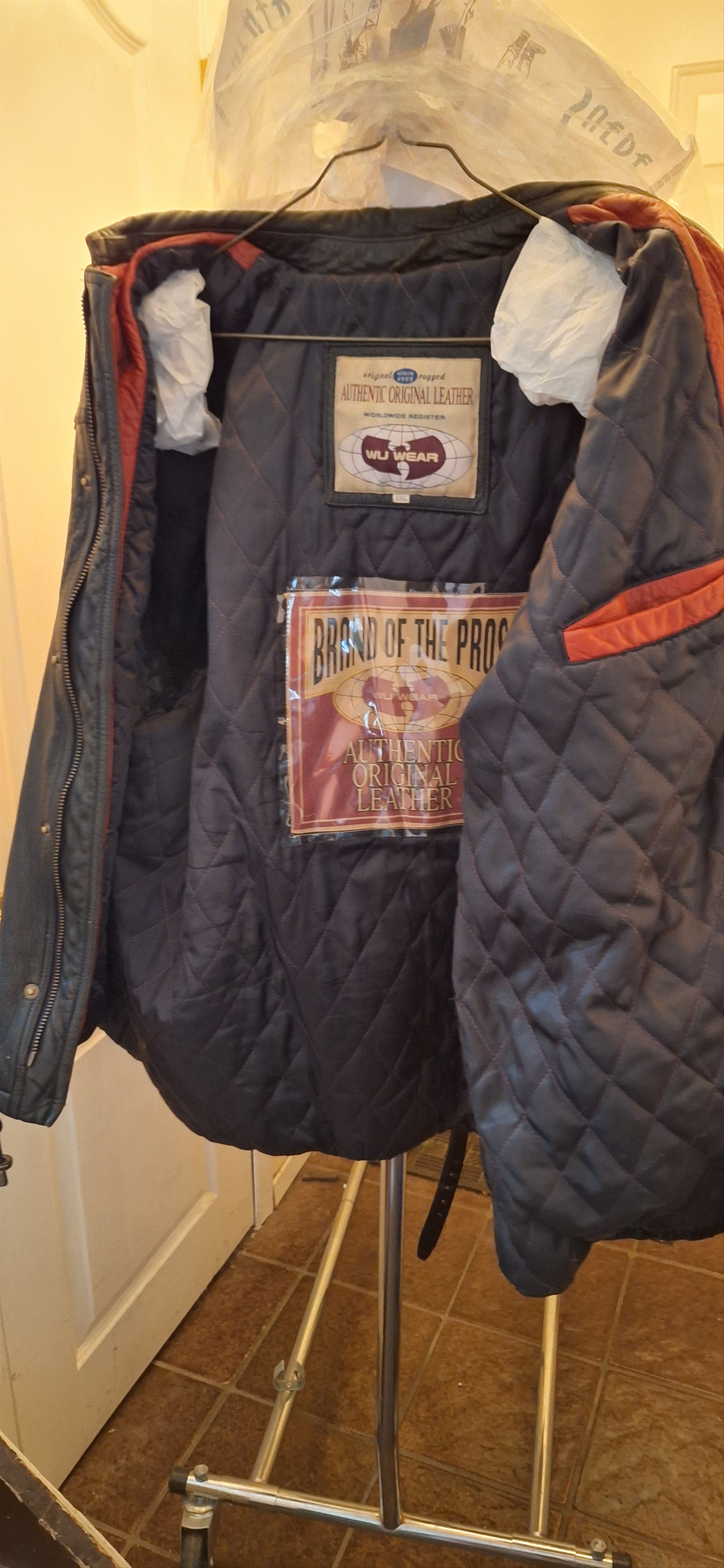 Wu-Tang Clan Wu-Wear Rihanna Leather Bomber Jacket 1990's Size US XXL / EU 58 / 5 - 5 Thumbnail