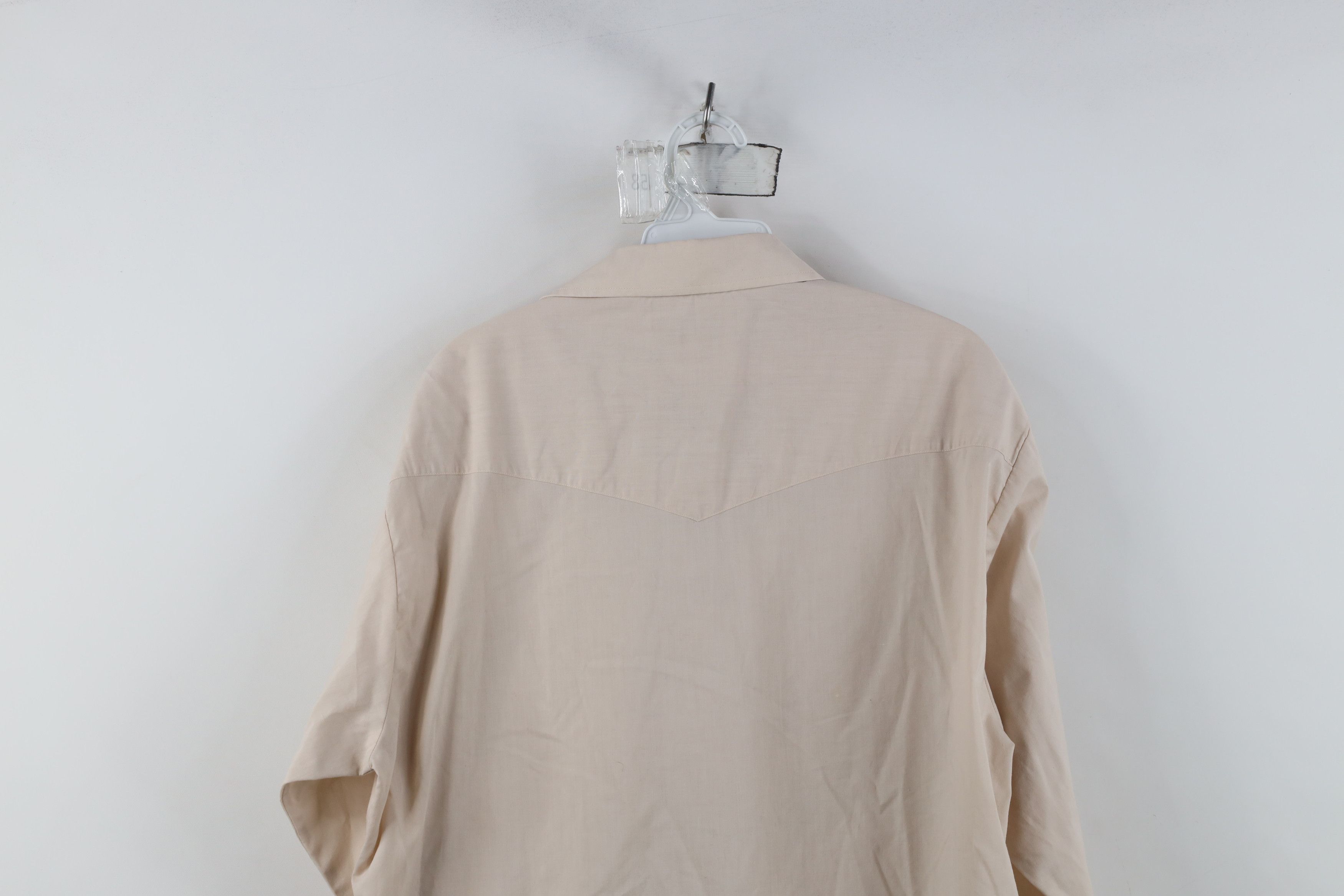 Vintage Vintage 70s Streetwear Cowboy Snap Button Shirt Beige Size US M / EU 48-50 / 2 - 12 Thumbnail