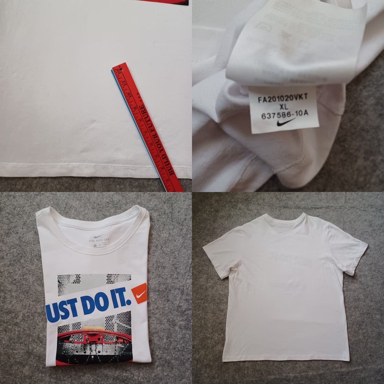 Nike Nike Dri-Fit T Shirt Mens XL White Just Do It Swoosh Logo Graphic Rim Size US XL / EU 56 / 4 - 9 Thumbnail