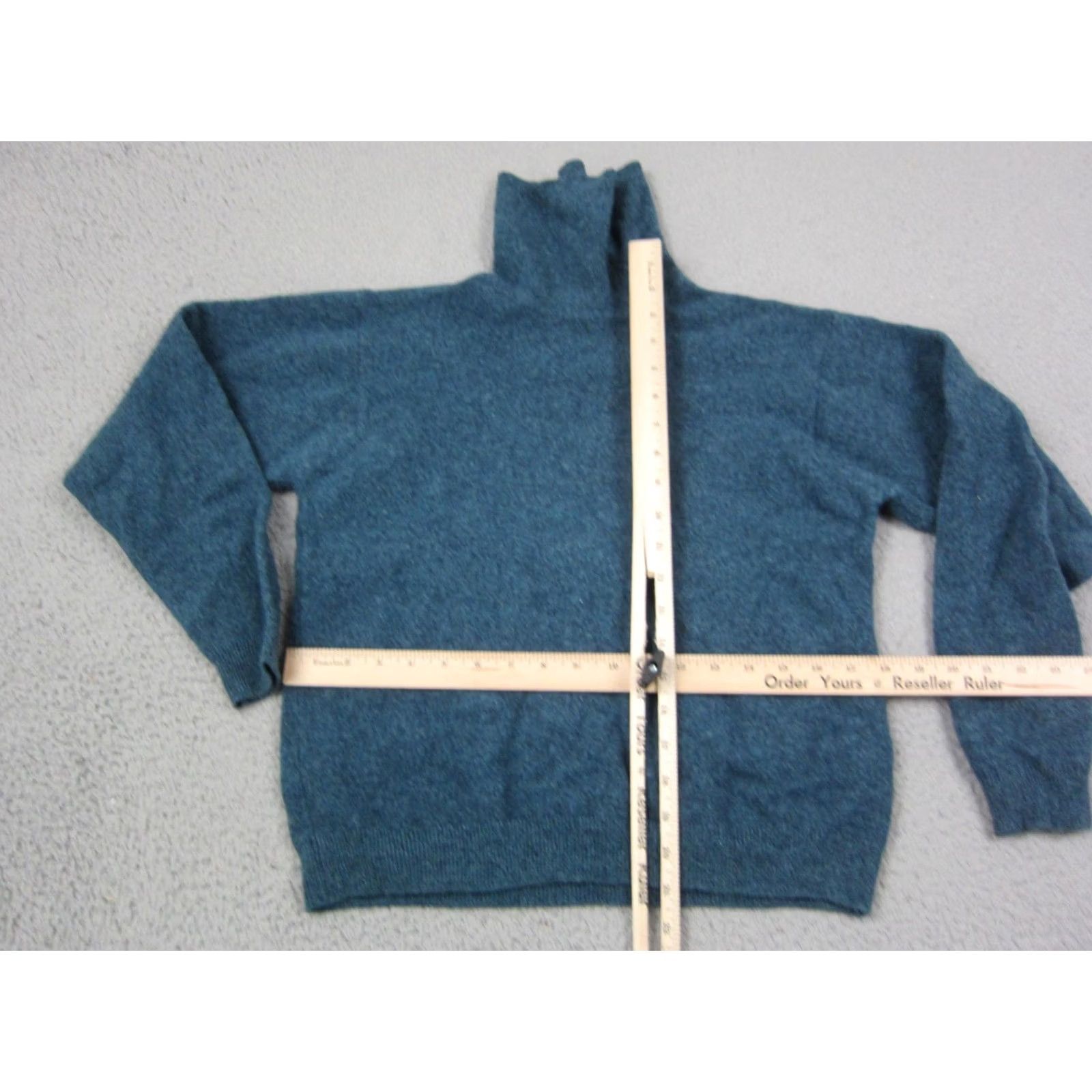Lands' End VINTAGE Lands' End Sweater Womens M Blue Wool Turtleneck Knit Pullover 80s 90s USA Mens Womens Girls Boys Size M / US 6-8 / IT 42-44 - 6 Thumbnail