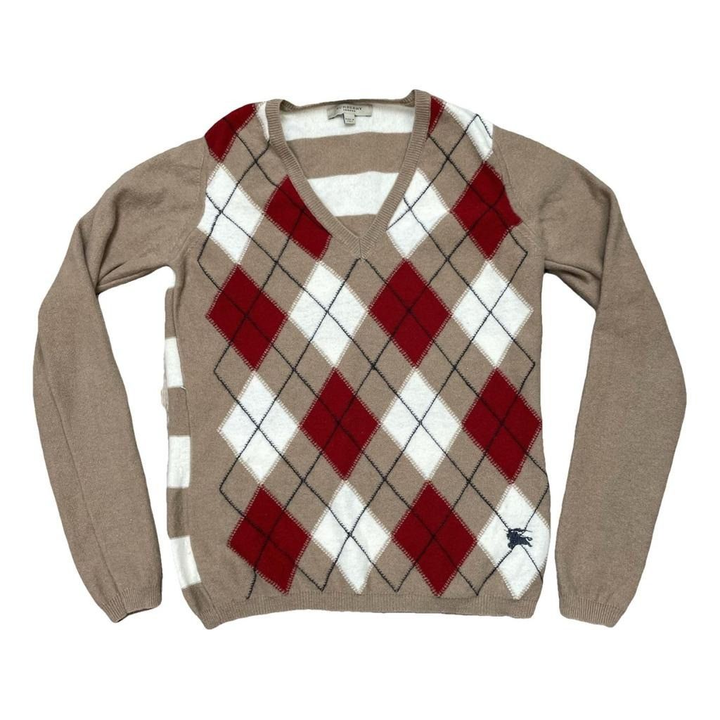 image of Burberry Wool Jumper Pattern in Beige, Women's (Size XS)