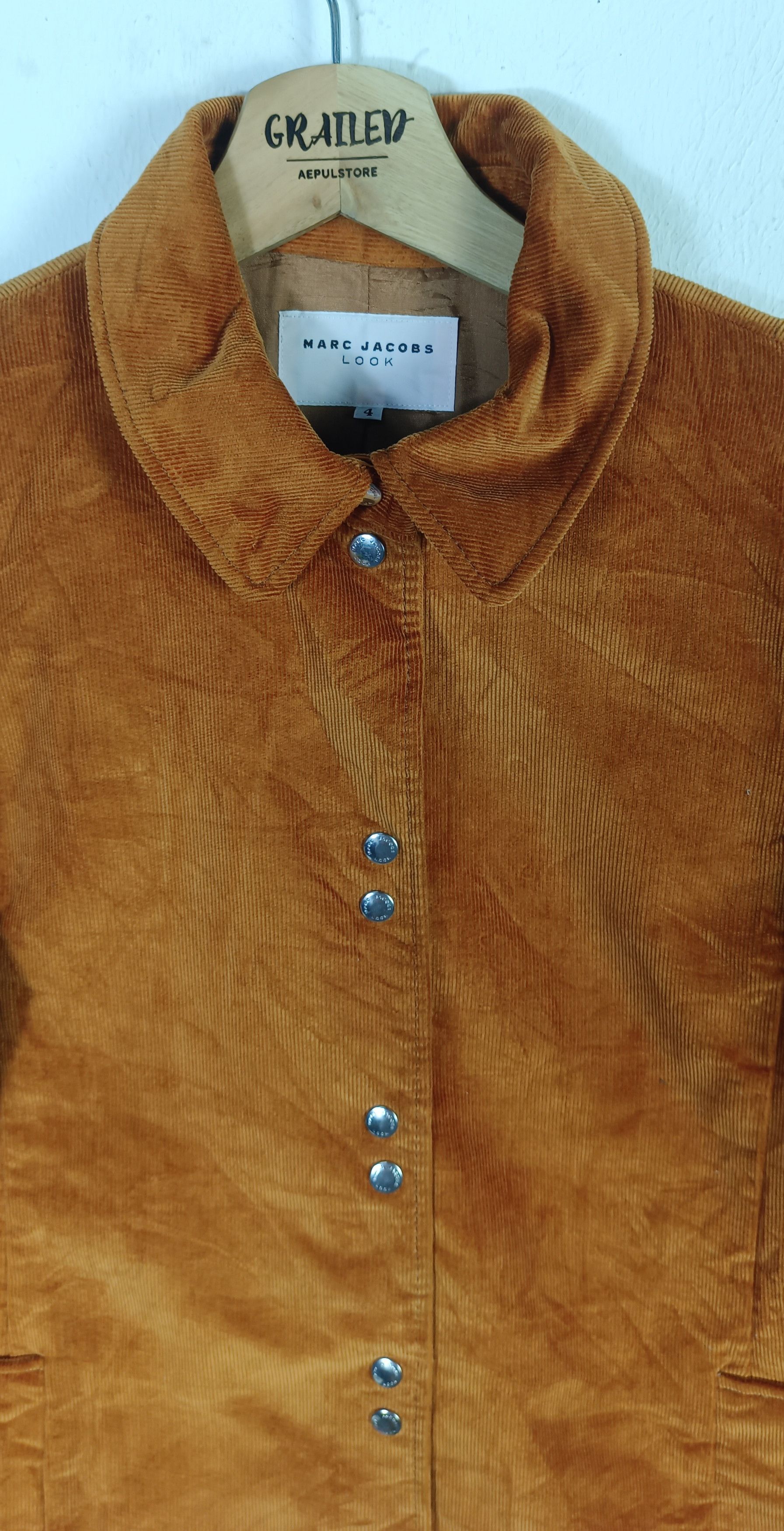 Marc Jacobs MARC JACOBS LOOK CORDUROY SNAP BUTTON JACKET Size US S / EU 44-46 / 1 - 7 Thumbnail