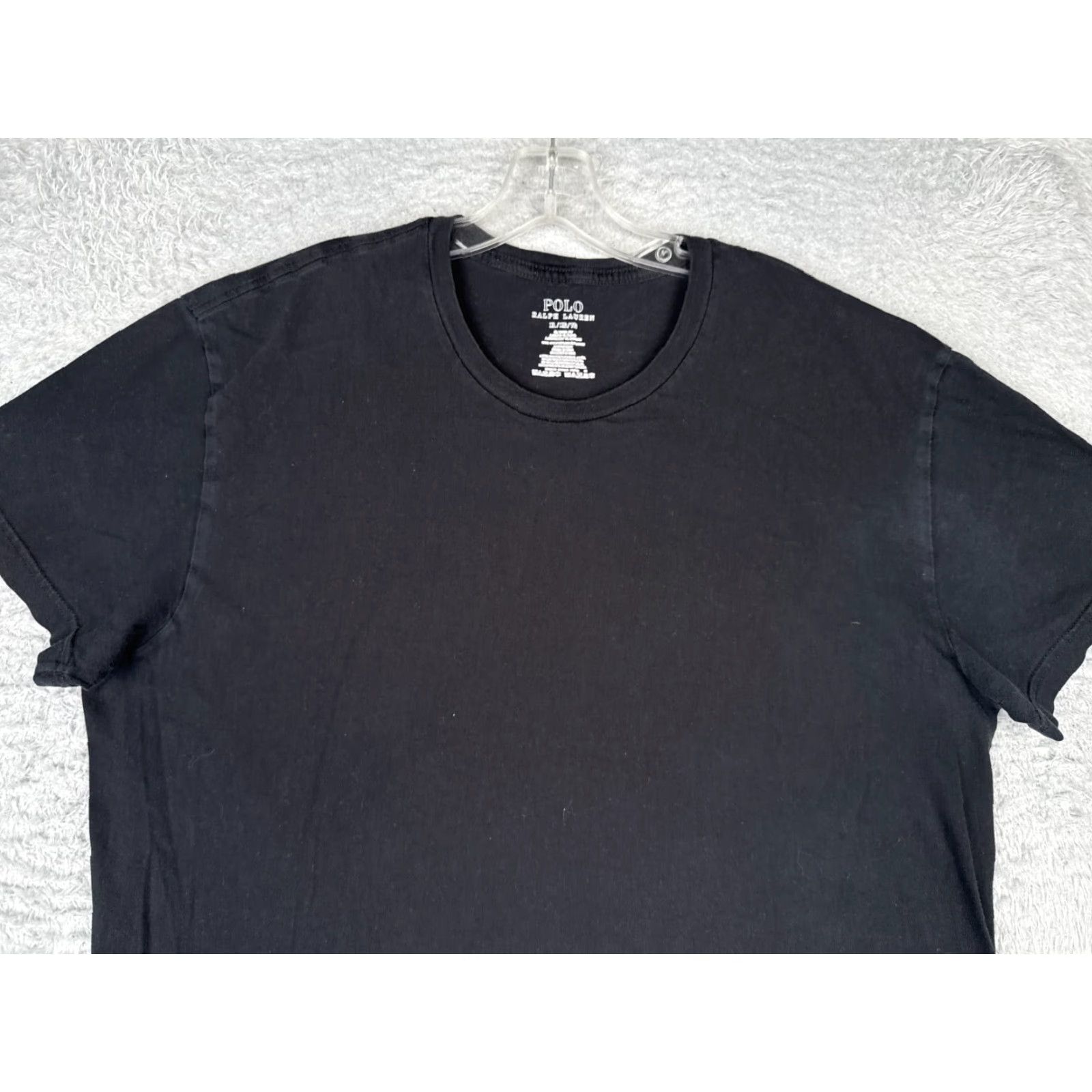 Ralph Lauren VINTAGE Polo Ralph Lauren Shirt Adult XL Black 100% Cotton Crew Neck Pony Logo Embroidered Men T-Shirt American Classic Designer Sports 90s? Size US XL / EU 56 / 4 - 4 Thumbnail