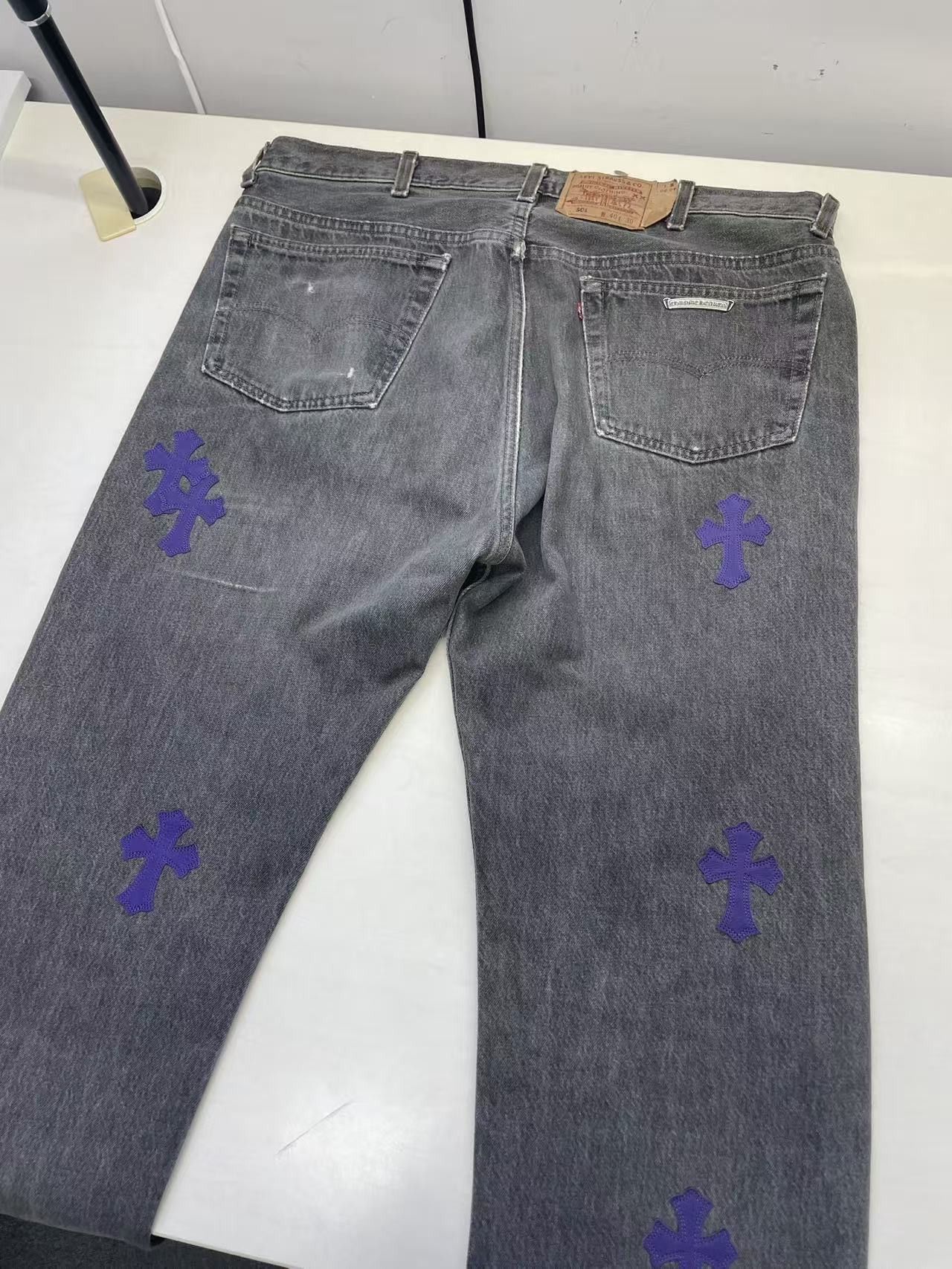 Chrome Hearts Chrome Hearts Levi's 501 Purple Cross Patch Jeans Size US 38 / EU 54 - 10 Thumbnail