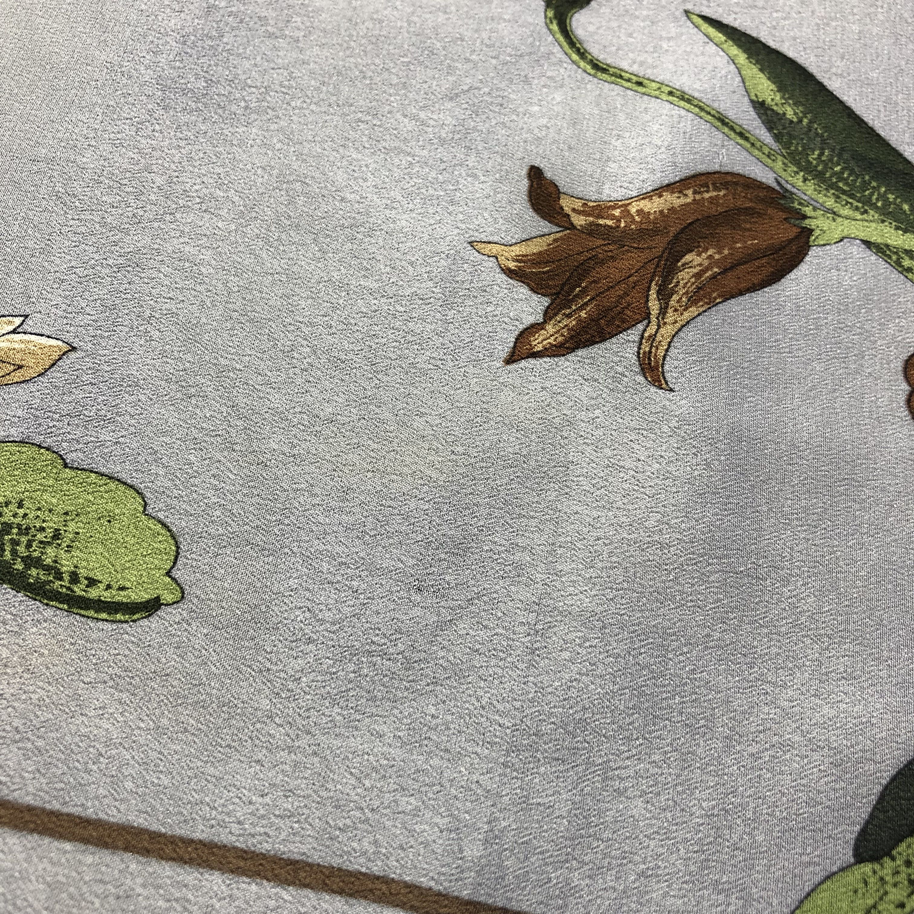 Perry Ellis Vintage Perry Ellis Floral Hand Rolled Silk Scarf M793 Size ONE SIZE - 5 Thumbnail