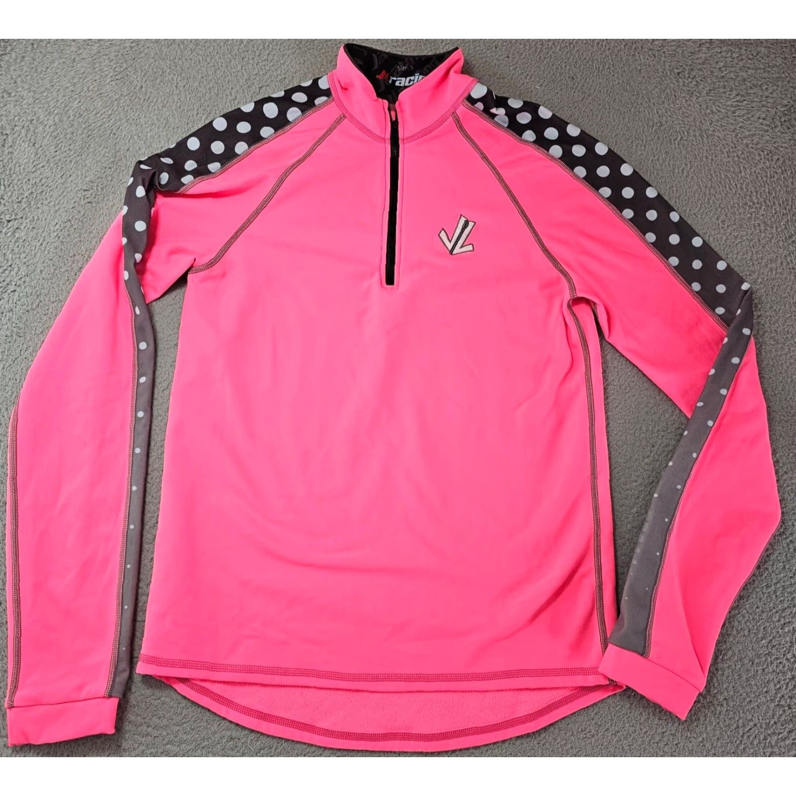 Pinko JL Racing Jacket Men's Small Pink Wicking 1/2 Zip Pullover Performance USA Made Size US S / EU 44-46 / 1 - 2 Thumbnail