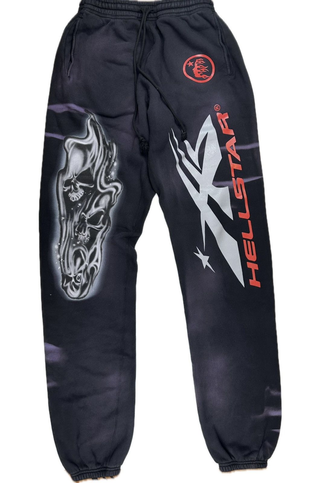 HELLSTAR Hellstar Airbrushed Skull Elastic Sweatpants Size US 34 / EU 50 - 1 Thumbnail