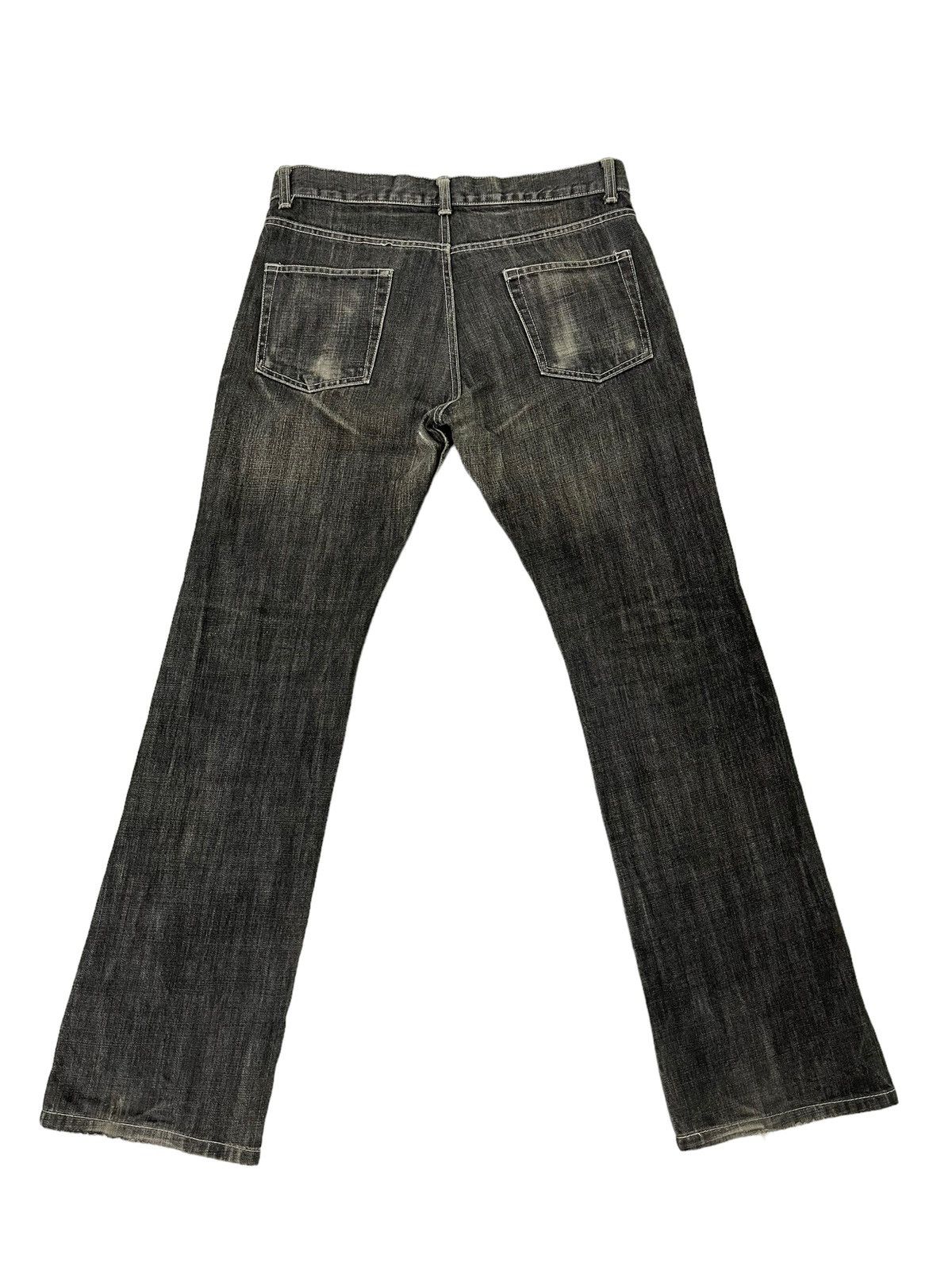 Japanese Brand Flare Jeans High Street Japan Faded Distress Boot Cut 6🟦4 Size US 33 - 11 Thumbnail