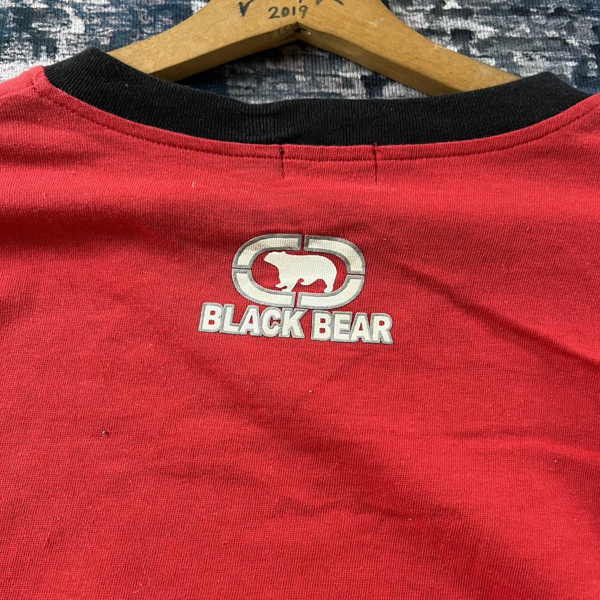 Vintage 🔥Vintage Black Bear Big Logo Rugby Jersey Size US L / EU 52-54 / 3 - 7 Thumbnail
