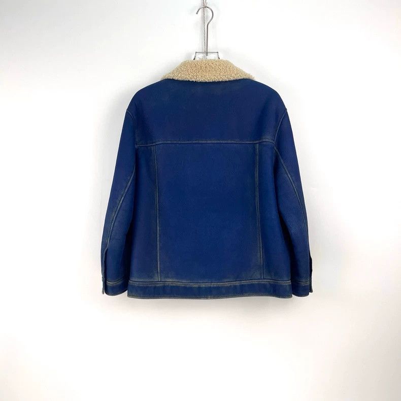 Prada Prada Blue triangle label teddy fur leather made old fur co Size US XXS / EU 40 - 4 Thumbnail