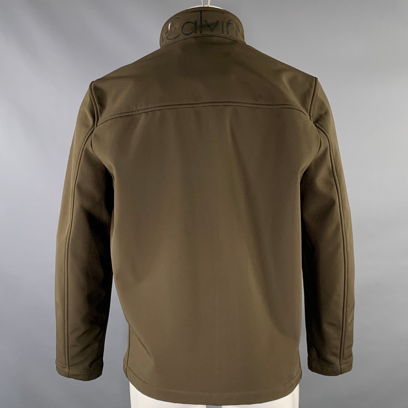 Calvin Klein CALVIN KLEIN Size M Olive Polyester Spandex Zip Up Jacket Size US M / EU 48-50 / 2 - 4 Thumbnail