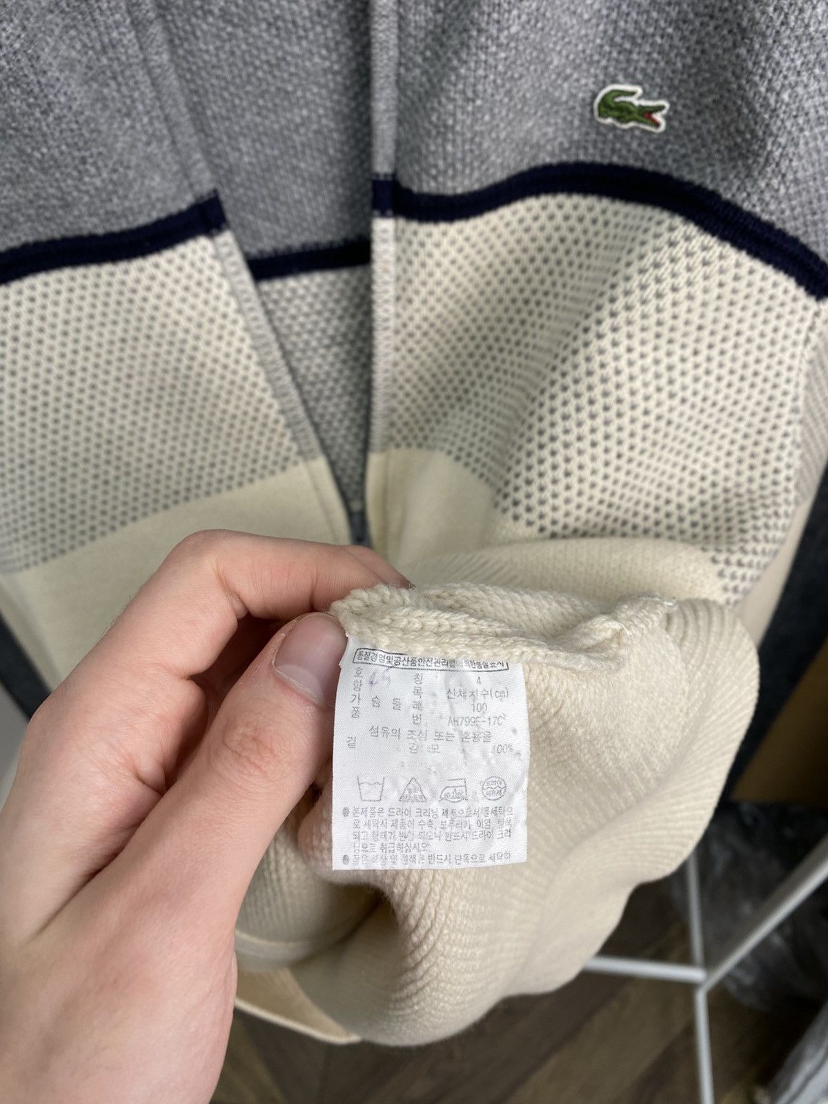 Lacoste Vintage Lacoste Full Zip Knit Jumper Size US M / EU 48-50 / 2 - 7 Thumbnail
